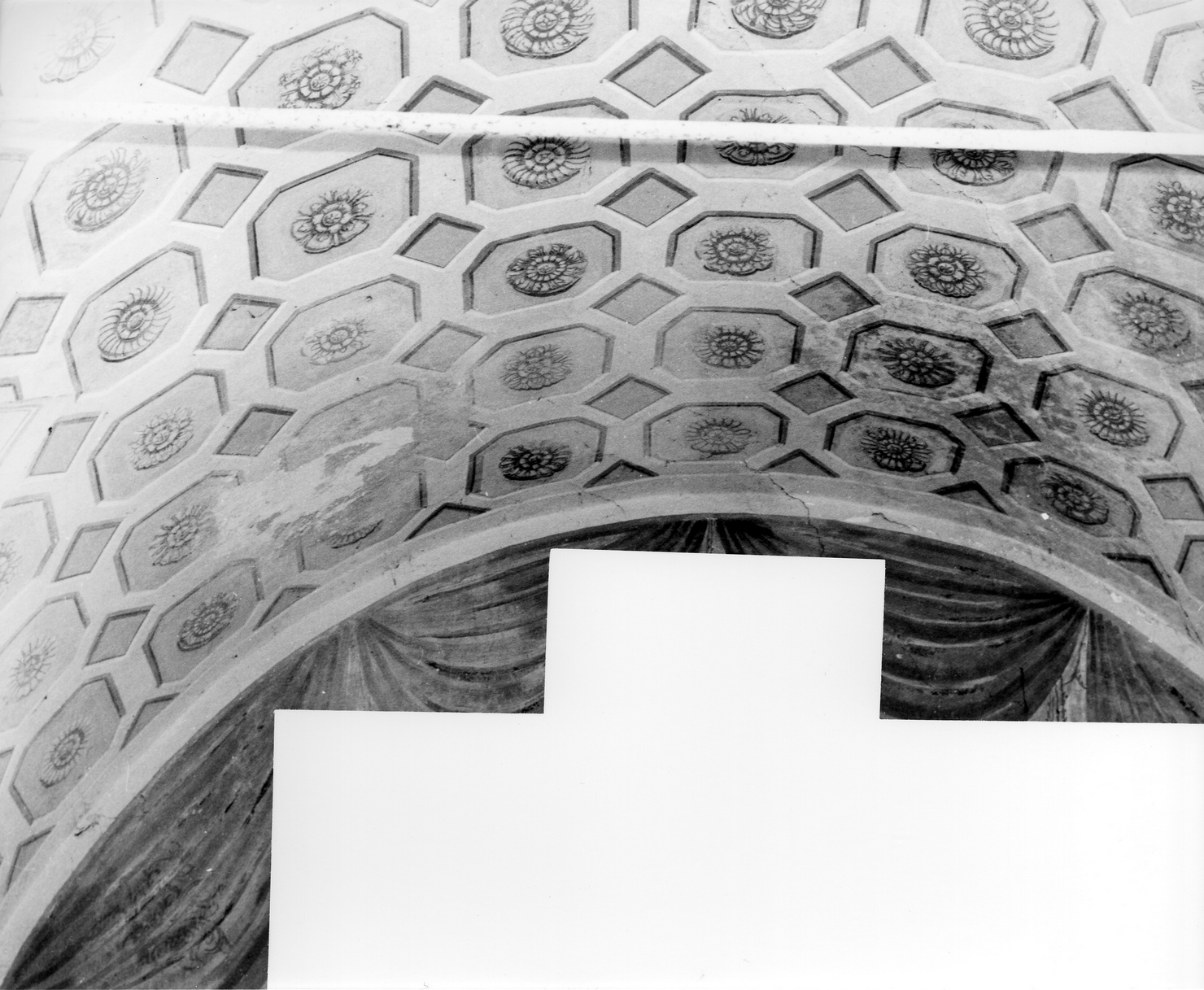 motivi decorativi a cassettoni con rosette (decorazione pittorica, elemento d'insieme) - bottega ligure (sec. XVIII)