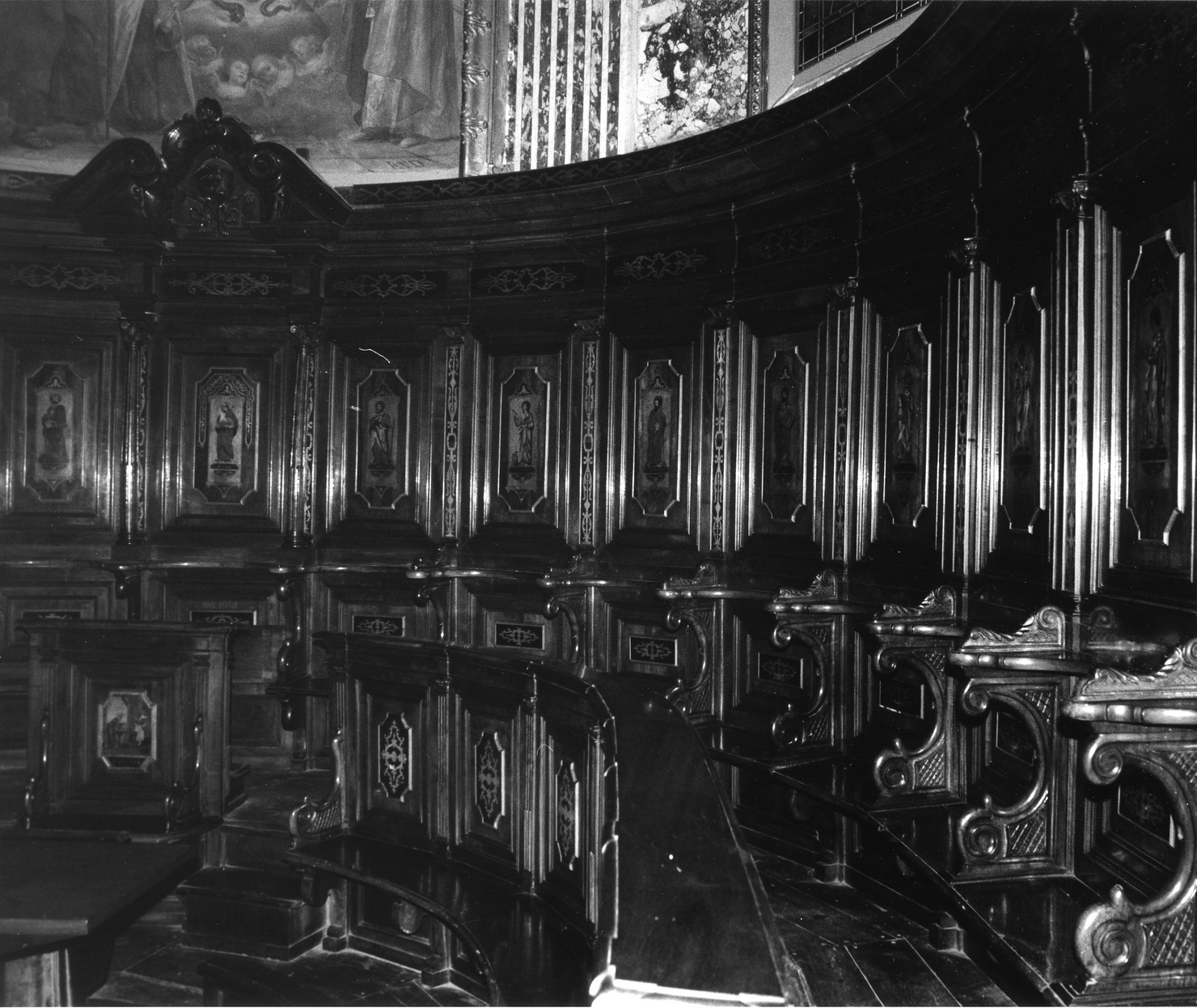 stalli del coro, opera isolata - bottega ligure (ultimo quarto sec. XIX)