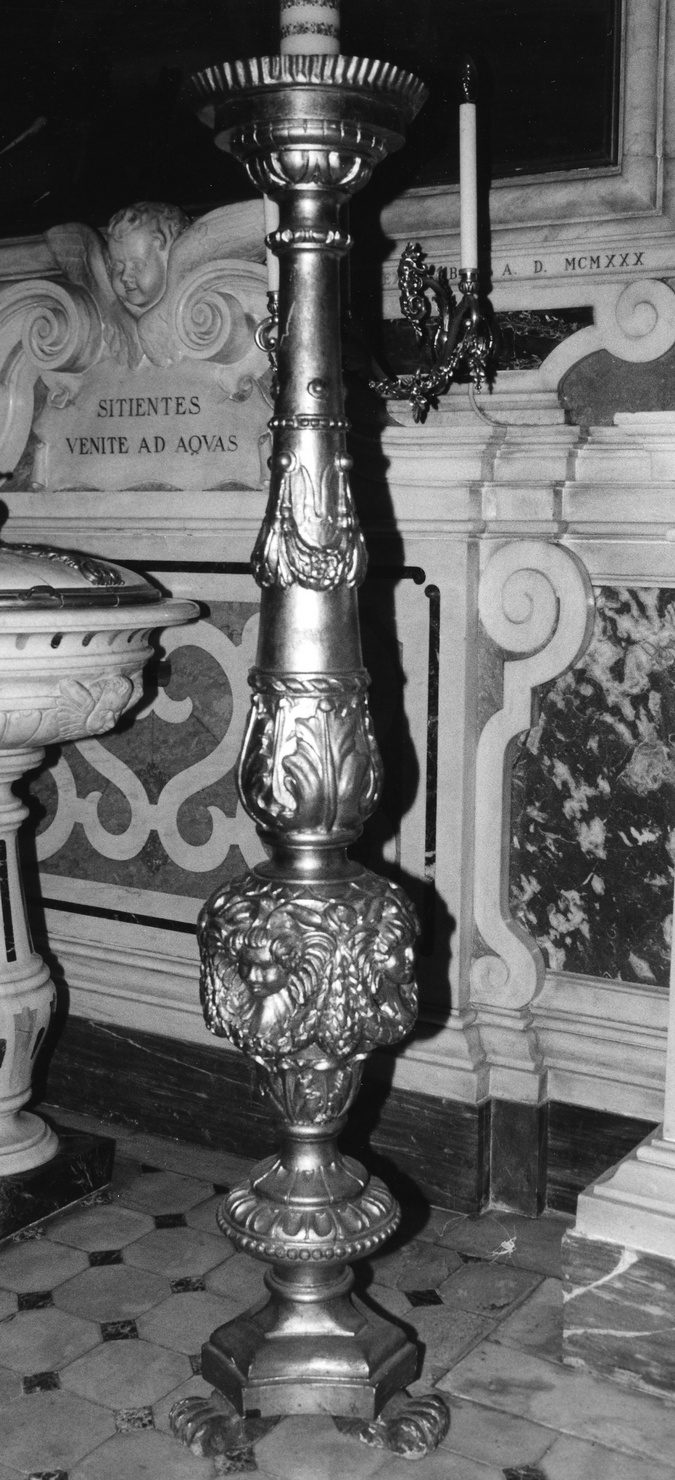 candelabro, opera isolata - bottega ligure (secc. XIX/ XX)