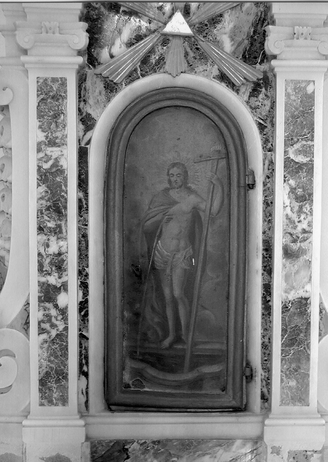 Cristo risorto (sportello di tabernacolo, opera isolata) - ambito ligure (sec. XVIII)