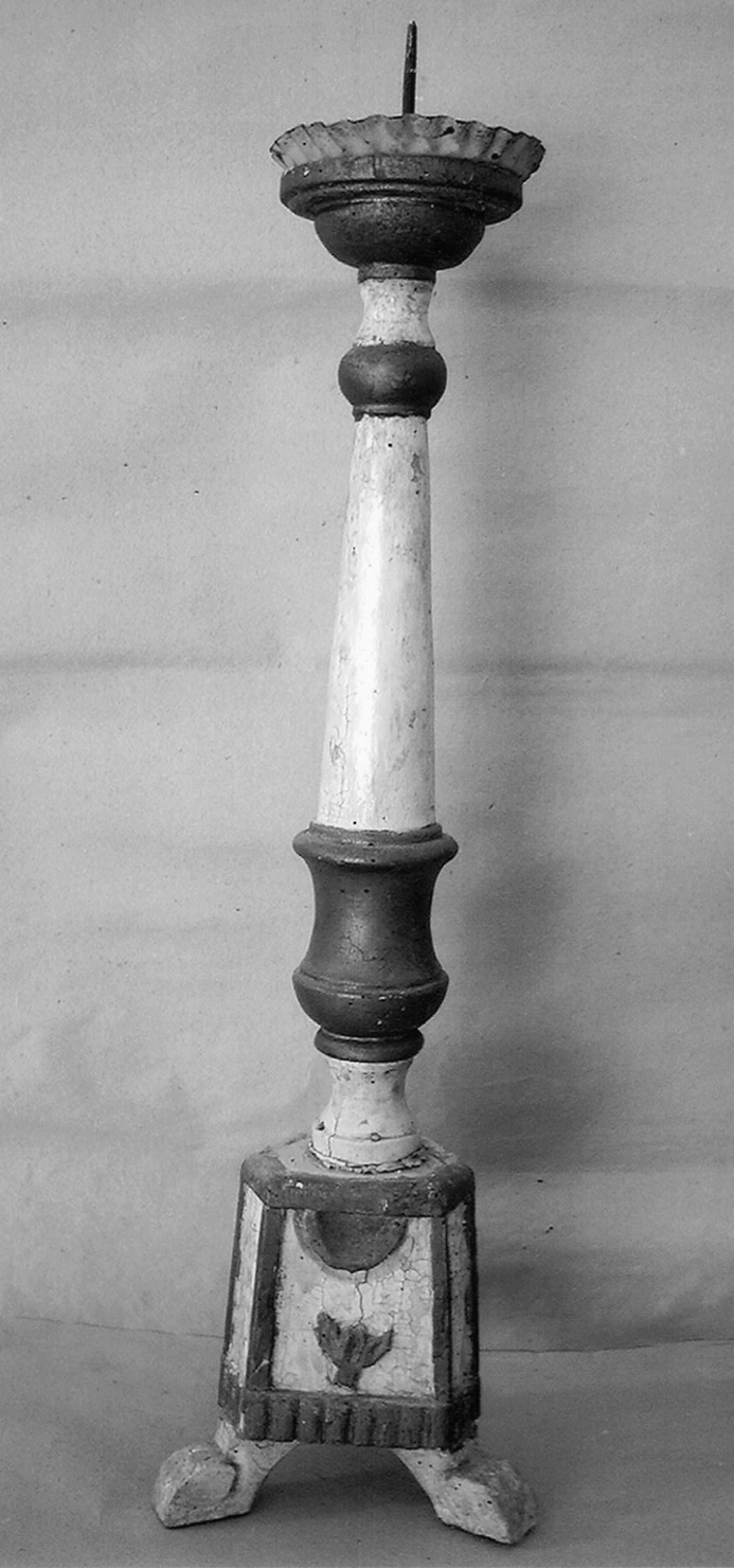 candeliere d'altare, serie - bottega ligure (sec. XVIII)