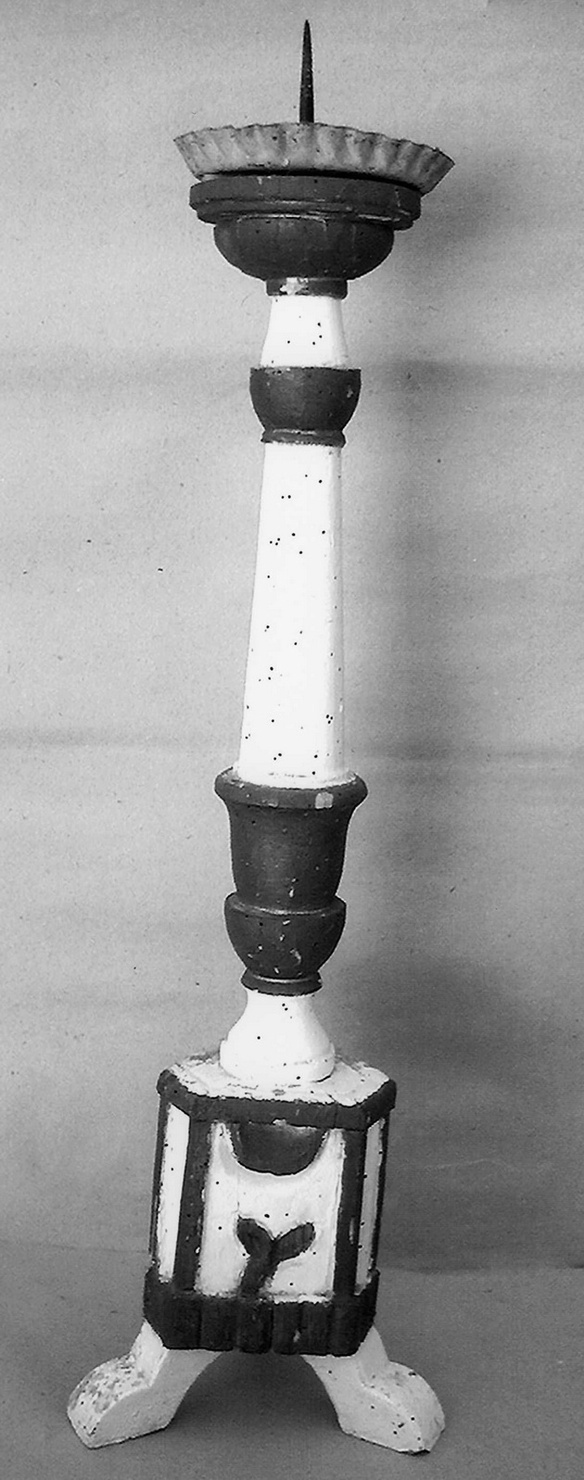 candeliere d'altare, serie - bottega ligure (sec. XVIII)
