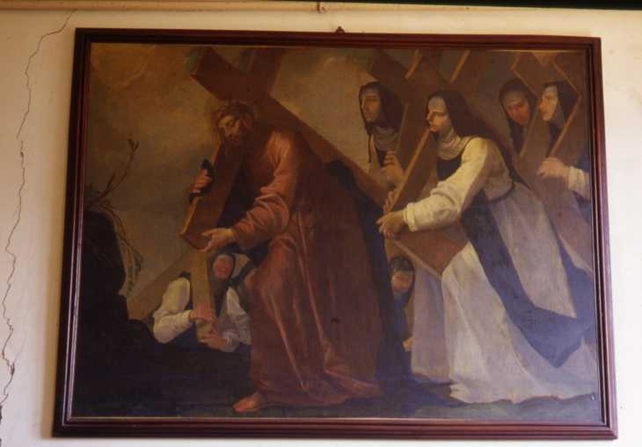 Cristo portacroce (dipinto, opera isolata) di Assereto Gioacchino (secondo quarto sec. XVII)