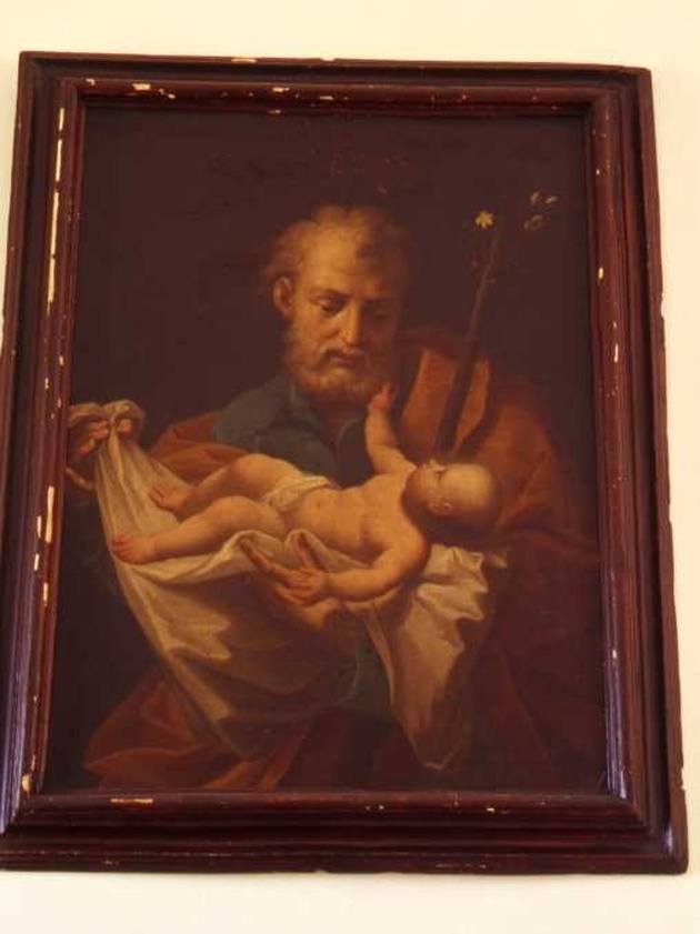 San Giuseppe e Gesù Bambino (dipinto, opera isolata) - ambito ligure (fine sec. XVIII)