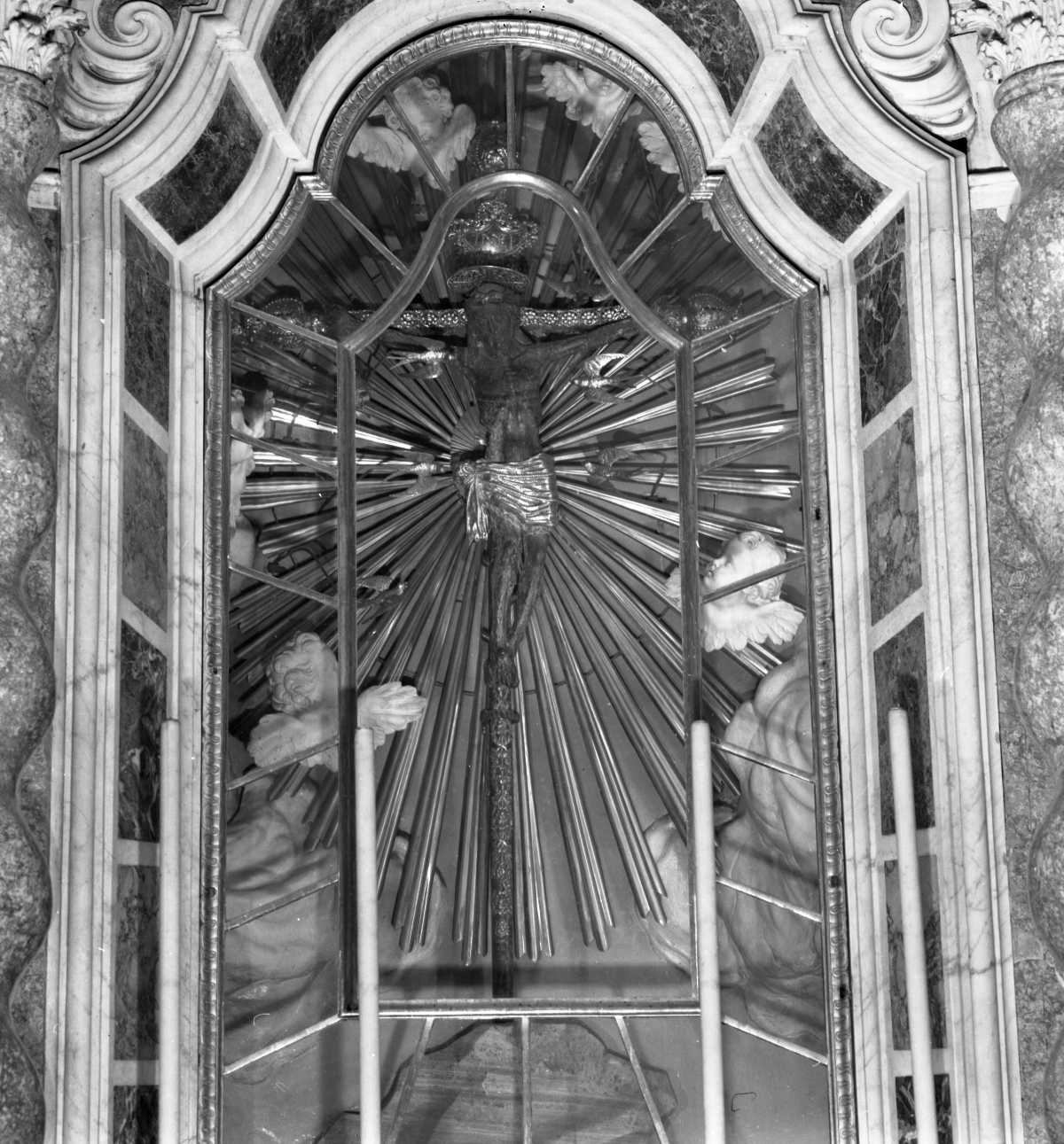 Cristo crocifisso (crocifisso, opera isolata) - bottega ligure (sec. XV, sec. XVIII)