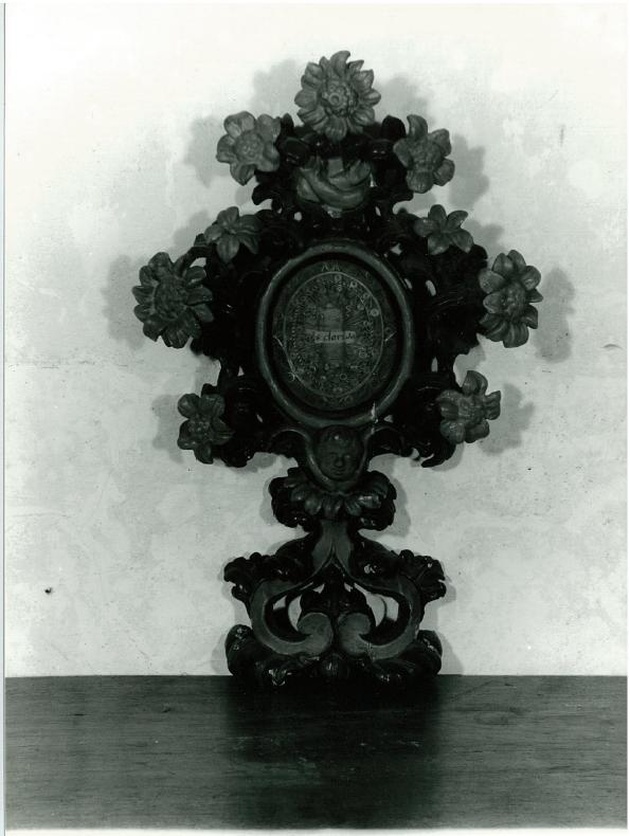 reliquiario - a ostensorio, serie - bottega ligure (inizio sec. XVIII)