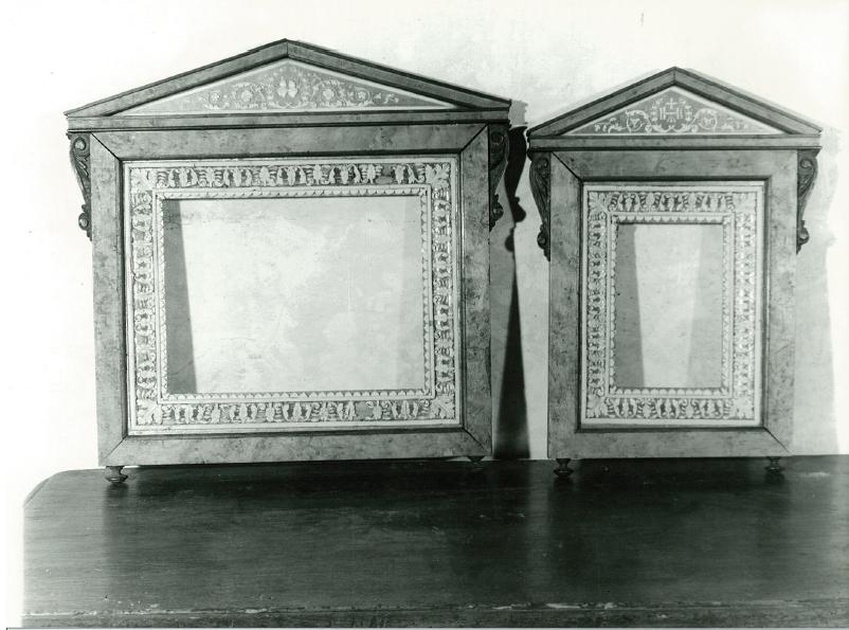 cartagloria, elemento d'insieme - bottega ligure (fine sec. XVII)