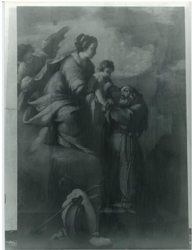 Madonna con Bambino e il Beato Felice da Cantalice (dipinto, opera isolata) di Strozzi Bernardo (attribuito) (inizio sec. XVII)