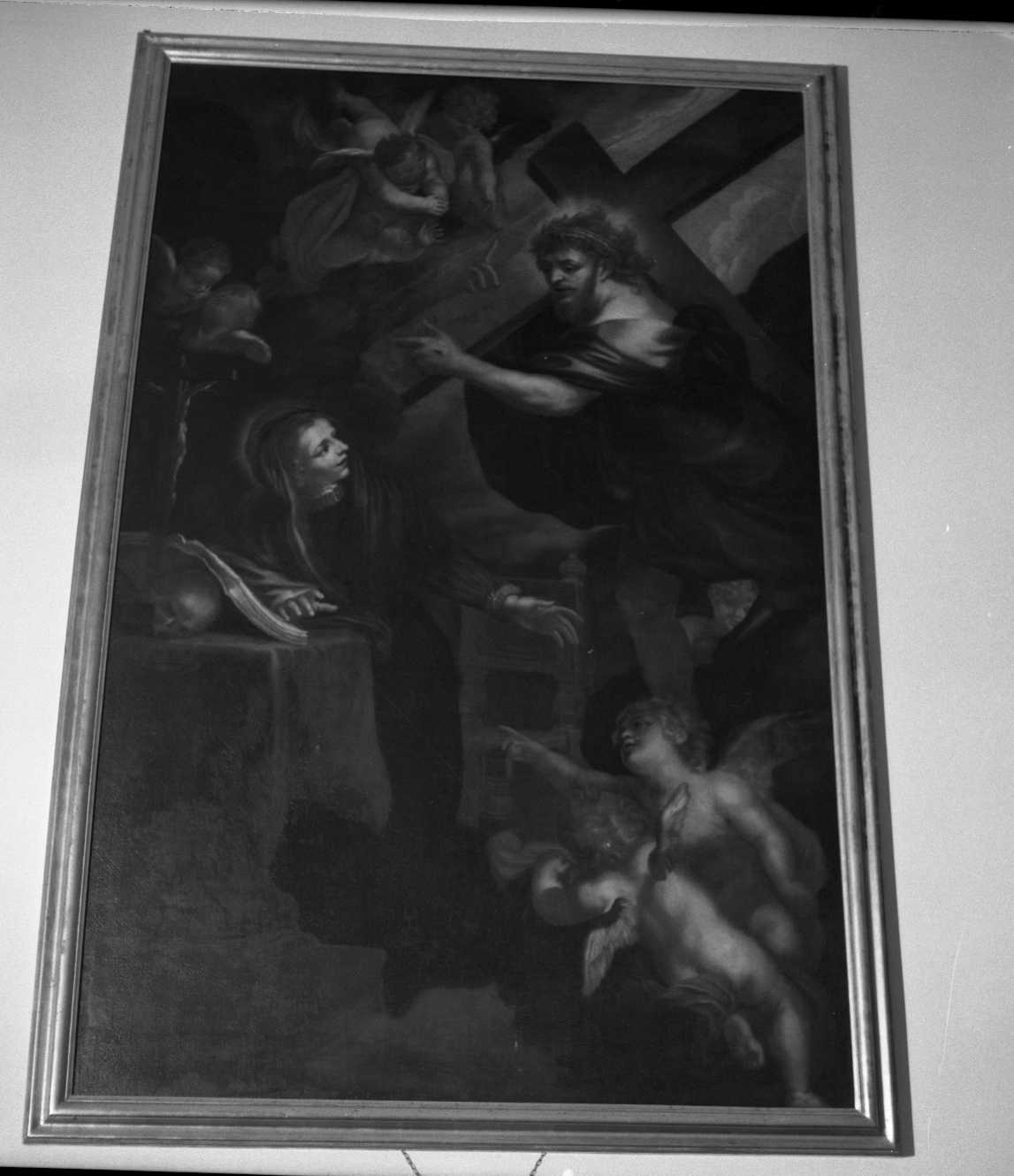 Santa Caterina da Genova ha la visione di Gesù (dipinto, opera isolata) di Piola Domenico (prima metà sec. XVII)