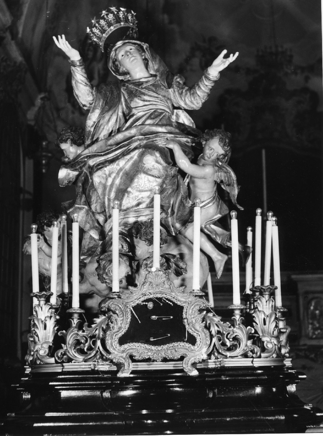 Madonna Assunta (scultura) di Maragliano Anton Maria (scuola) (fine sec. XVII)