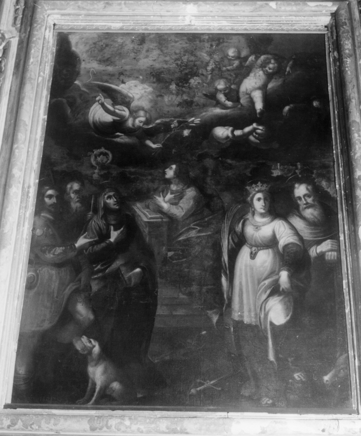 Annunciazione tra santi (dipinto, opera isolata) - ambito ligure (secc. XVI/ XVII)