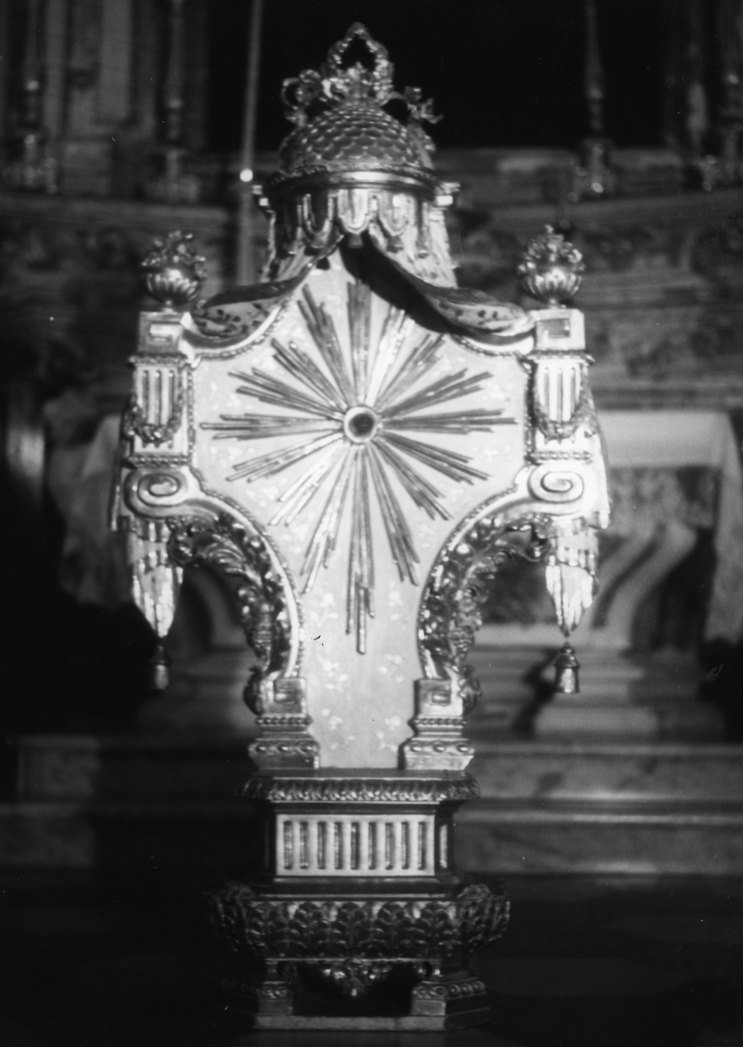 tronetto per esposizione eucaristica, opera isolata - manifattura ligure (sec. XIX)