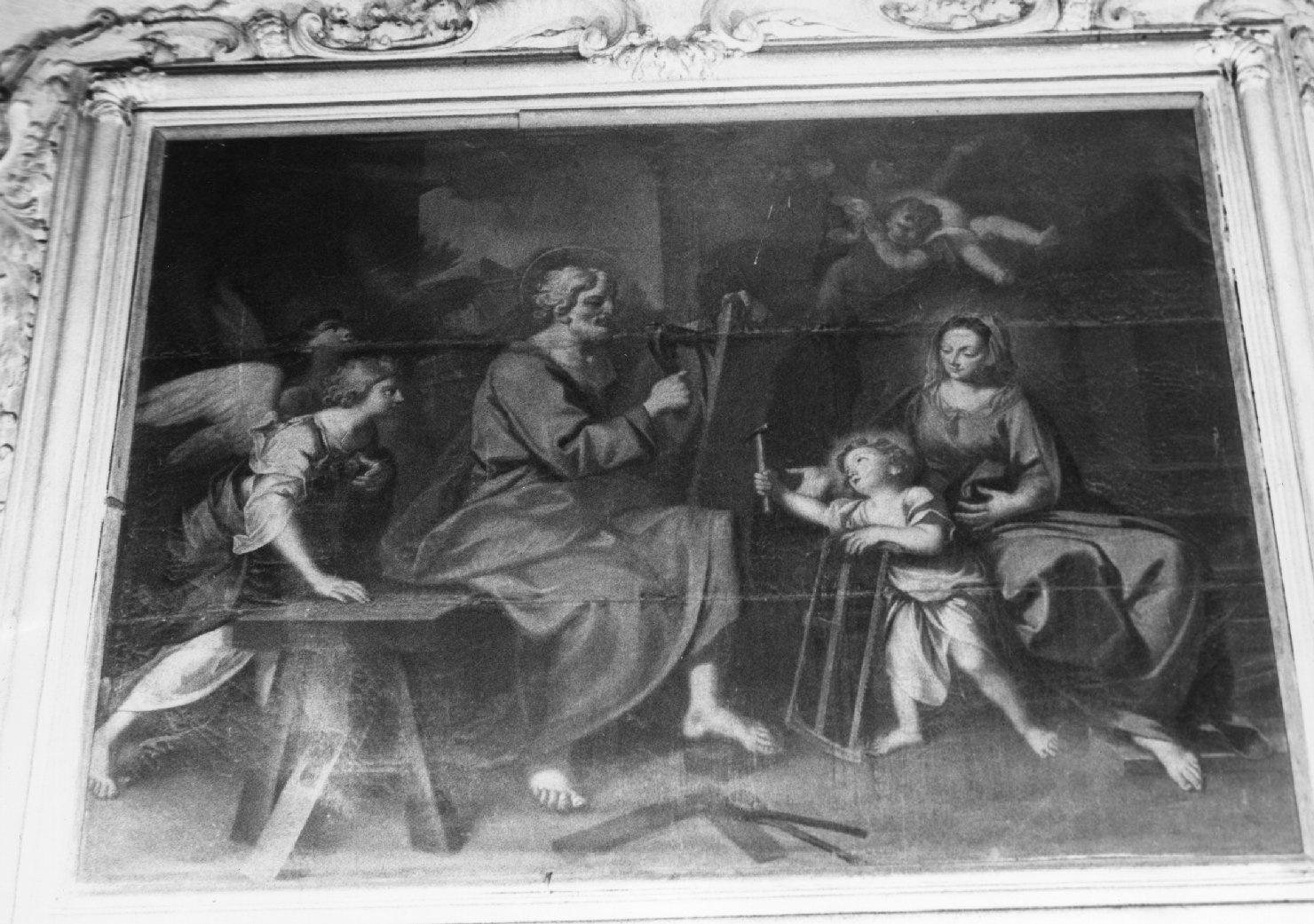 infanzia di Gesù nella bottega di San Giuseppe (dipinto) (sec. XVIII)