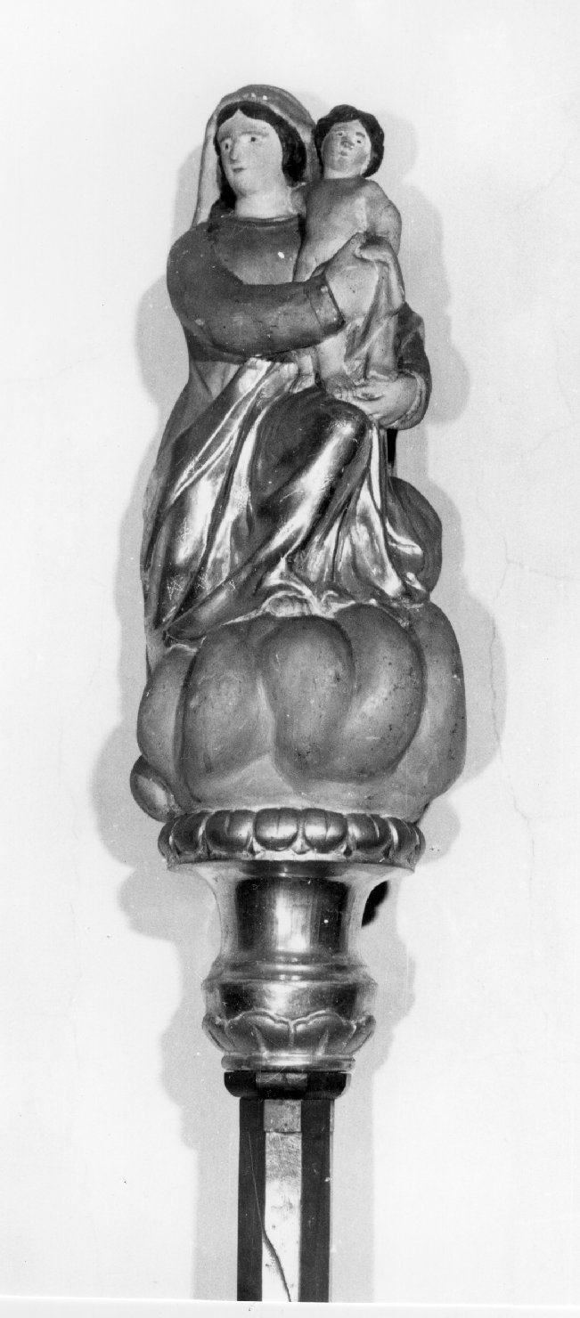 Madonna con Bambino (mazza processionale) (sec. XIX)