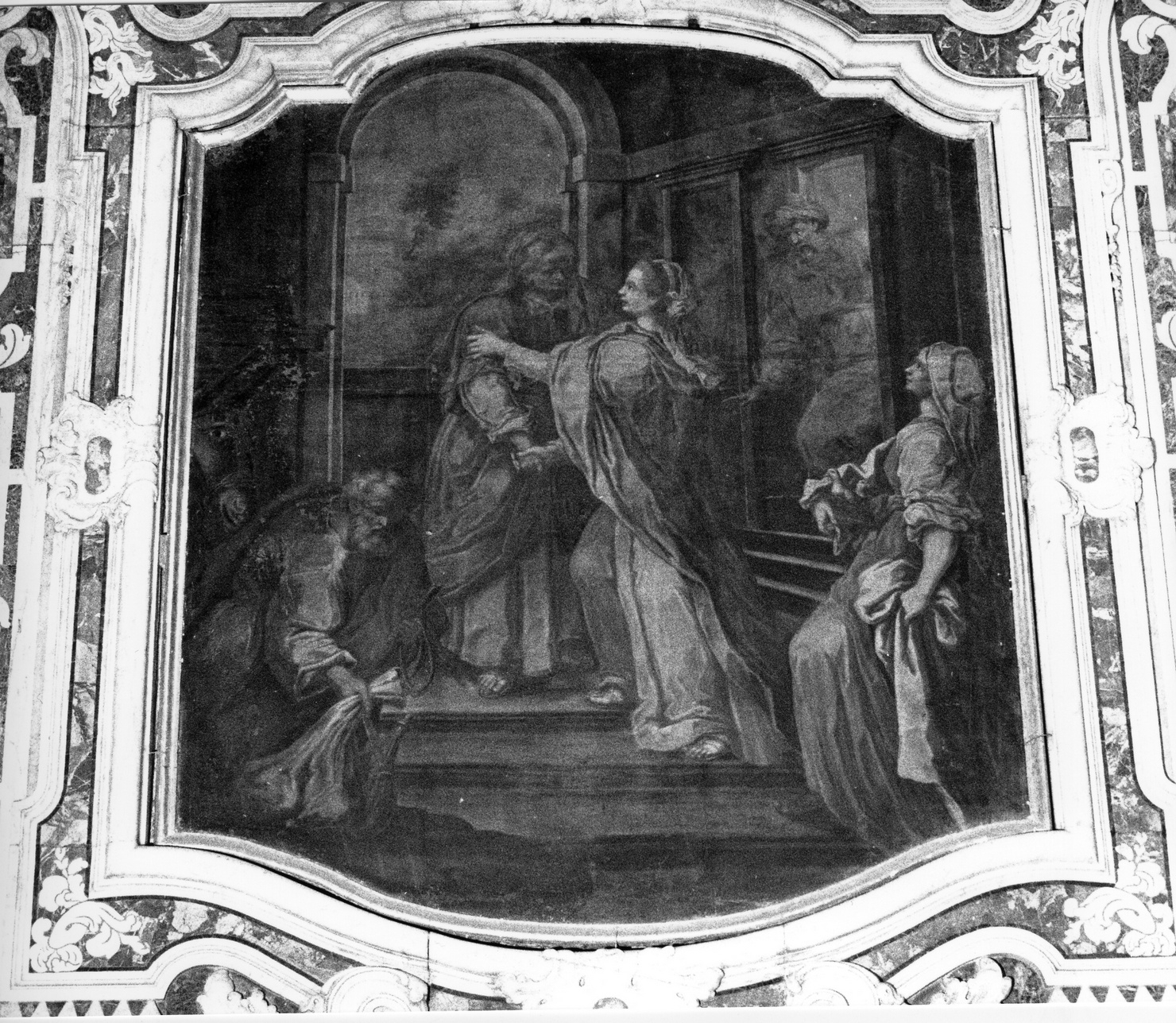 visitazione (dipinto, opera isolata) di Bosio Girolamo (sec. XVIII)