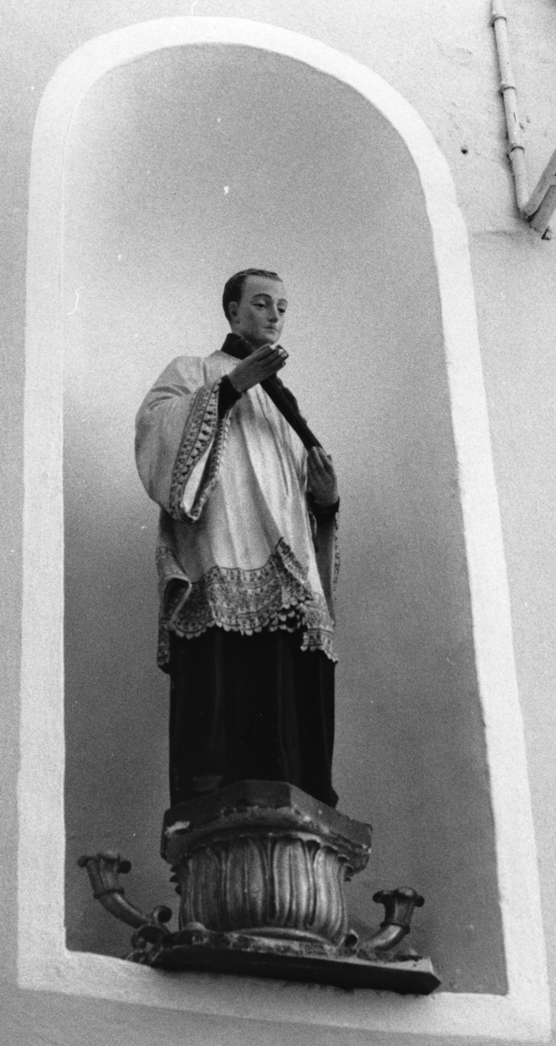 San Luigi Gonzaga (statua, opera isolata) di Ravasio Guelfo (sec. XX)