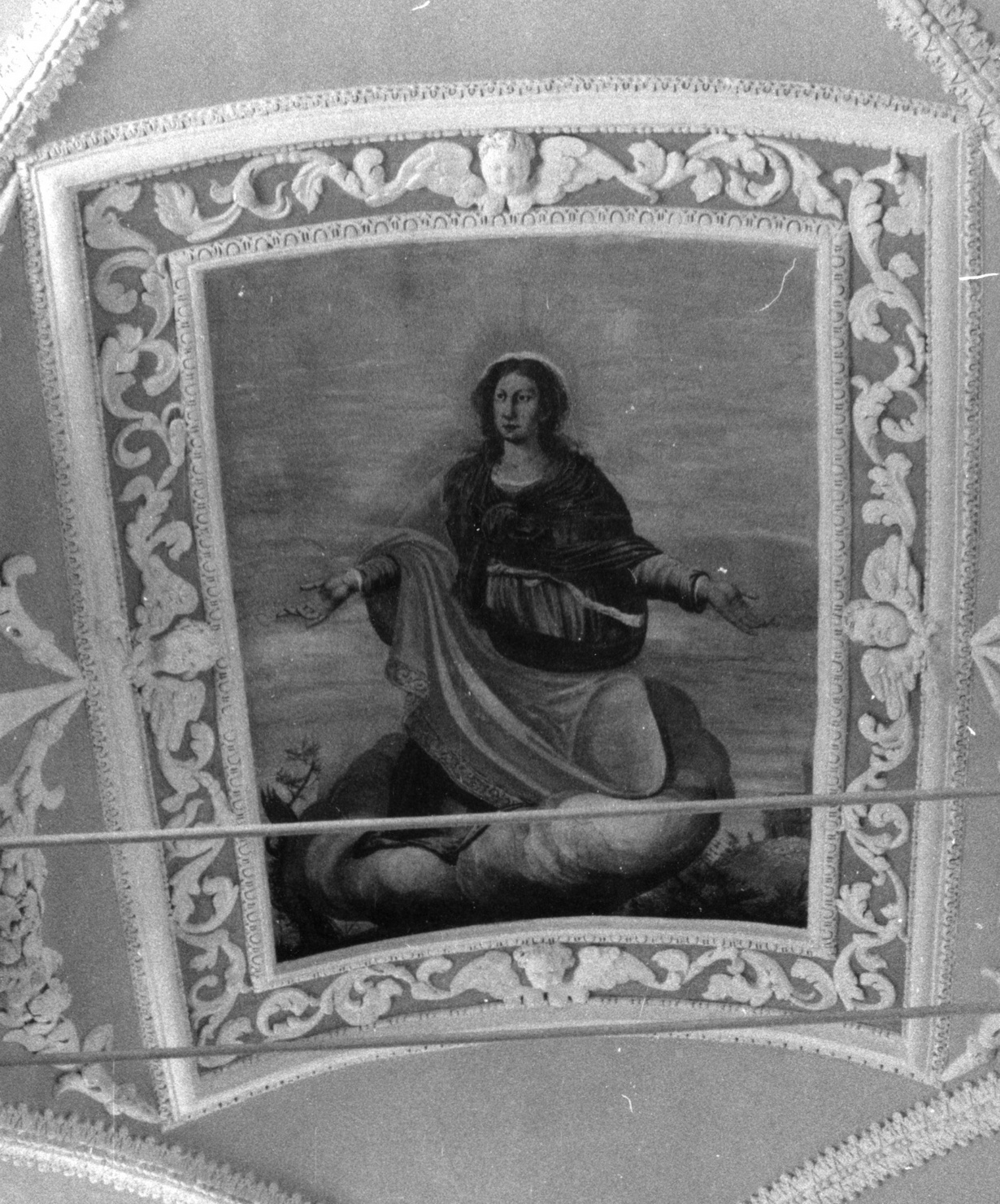 MADONNA DELLA NEVE, Madonna (dipinto murale) - ambito ligure (secc. XVII/ XVIII)