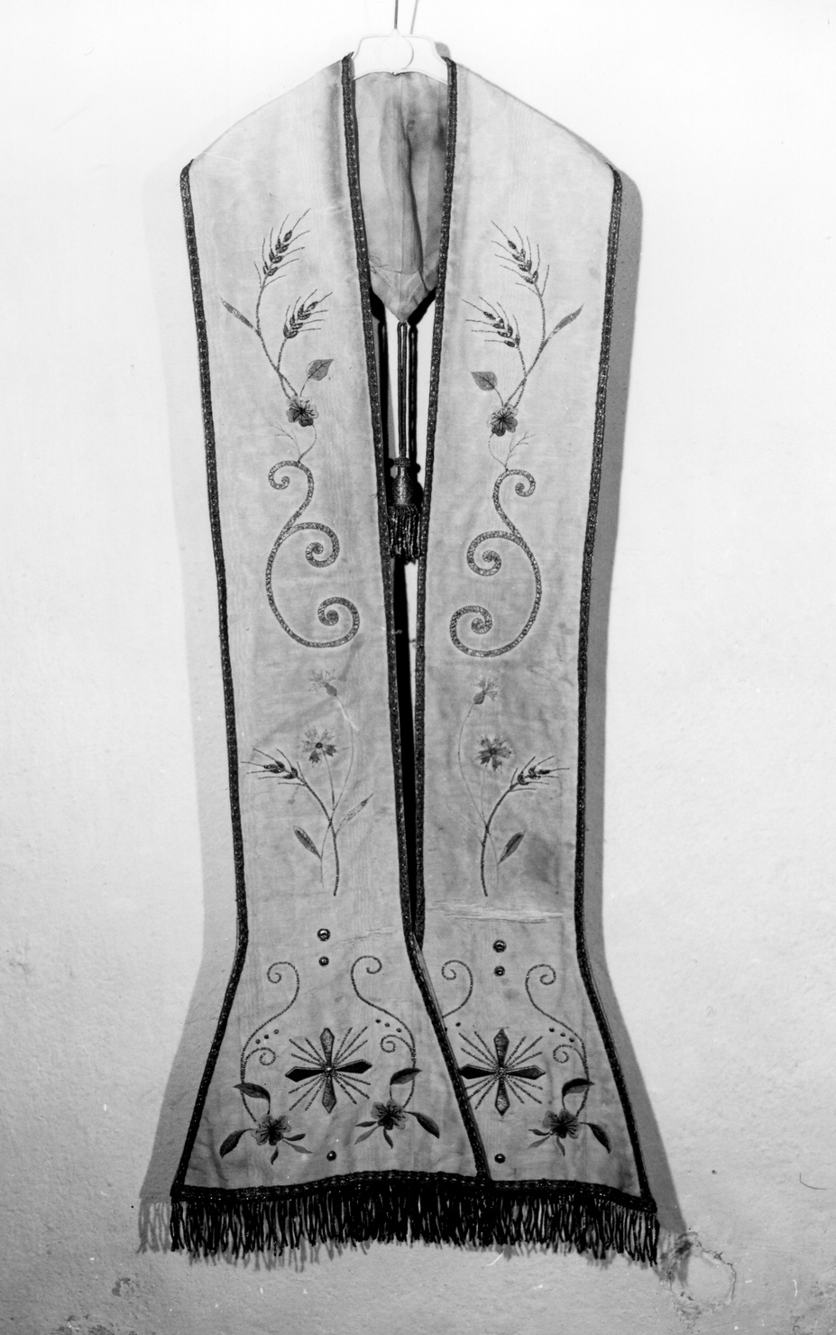 stola, opera isolata - manifattura ligure (fine/inizio secc. XIX/ XX)