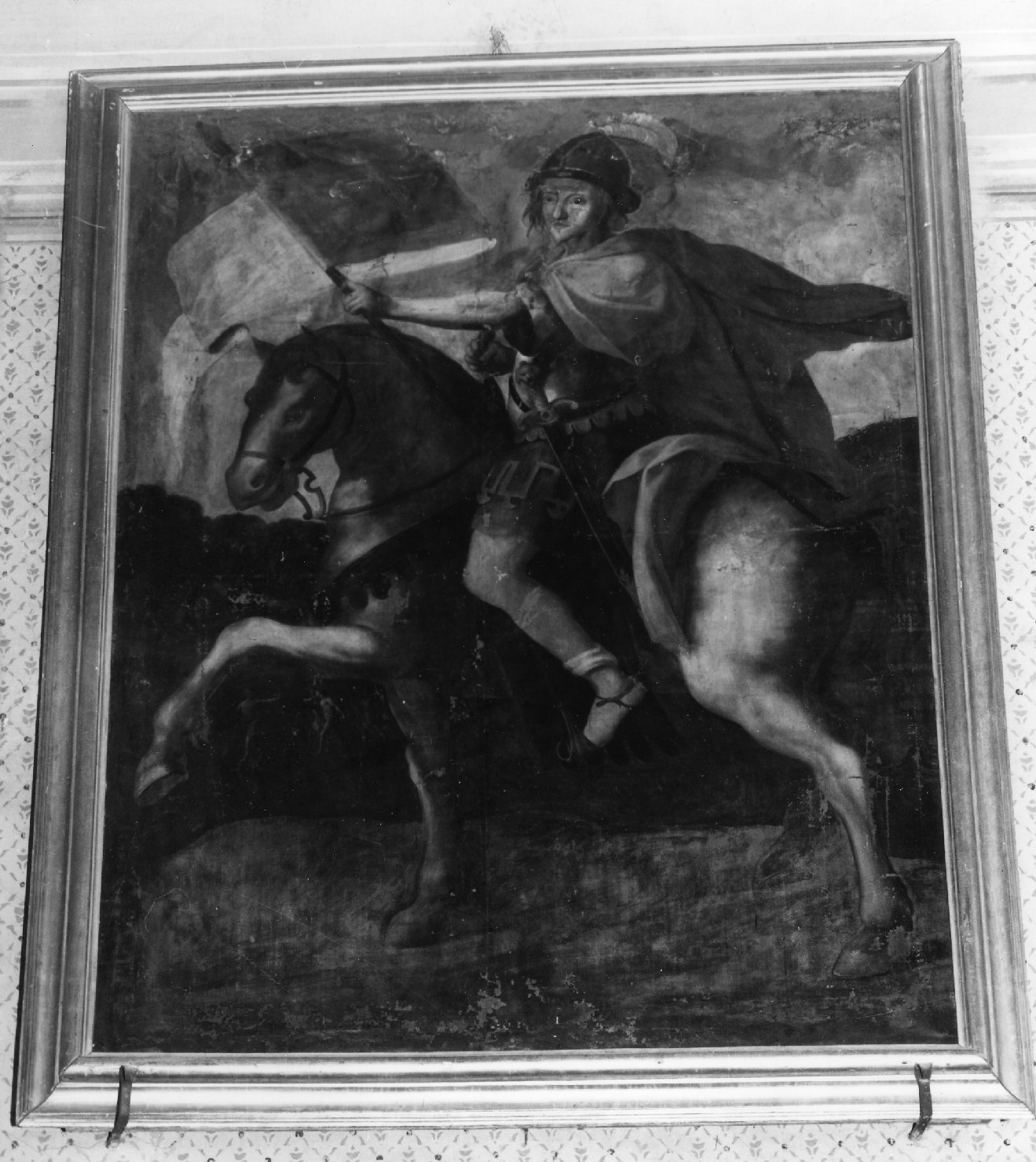 San Maurizio a cavallo (dipinto, opera isolata) - ambito ligure (fine/inizio secc. XVI/ XVII)