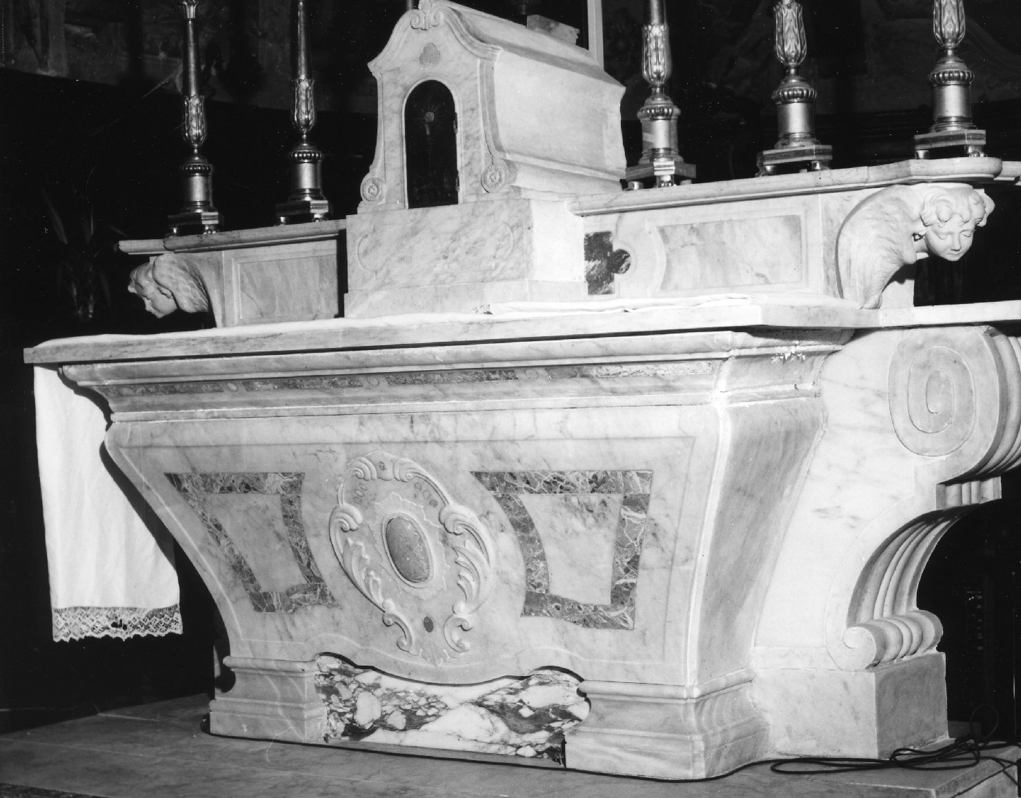 altare maggiore, opera isolata - produzione ligure (seconda metà sec. XVIII)