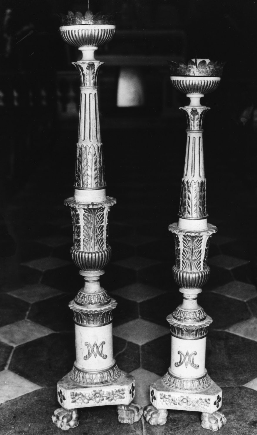 candeliere, serie - bottega ligure (sec. XIX)