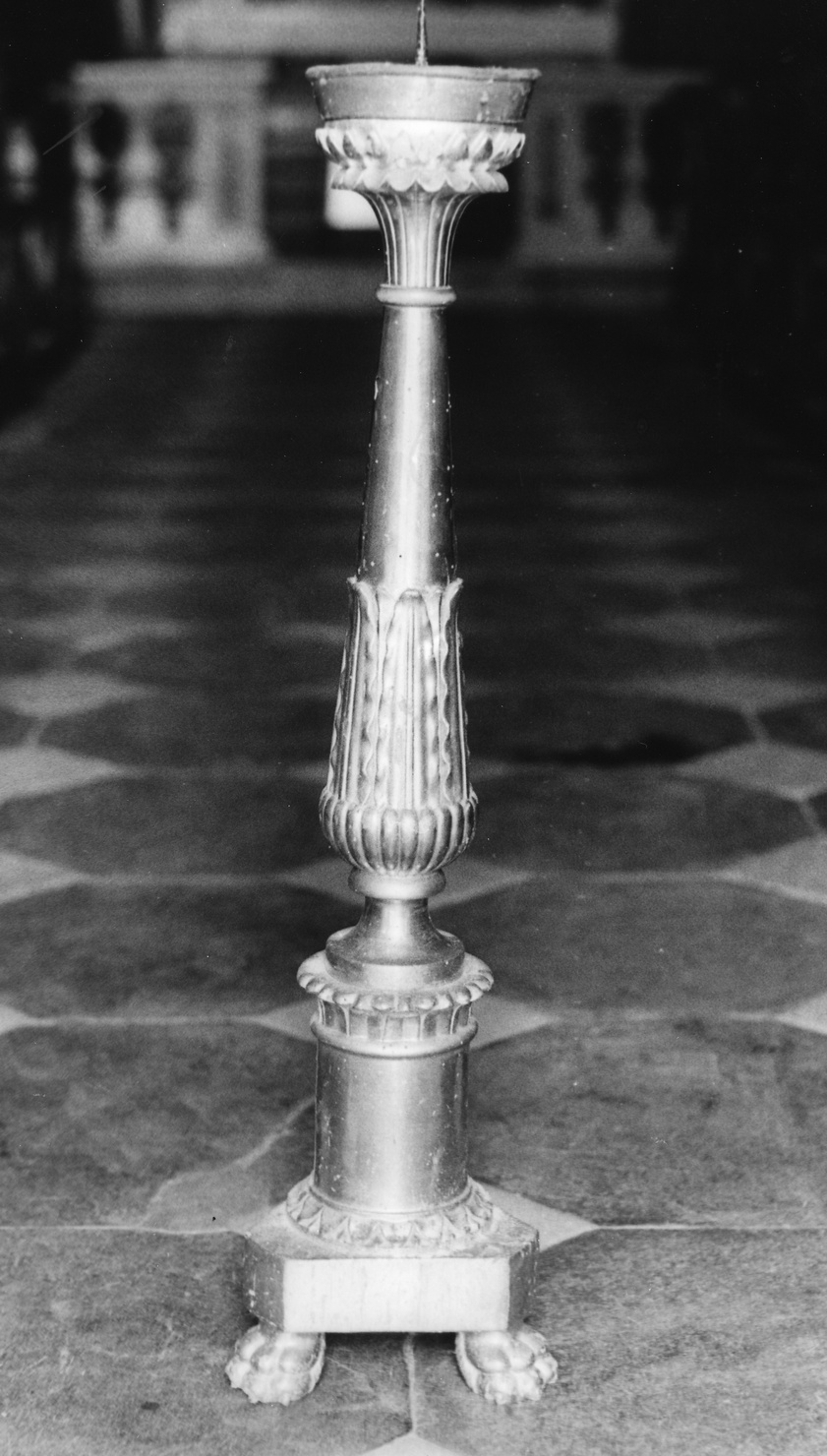 candeliere, serie - bottega ligure (seconda metà sec. XIX)