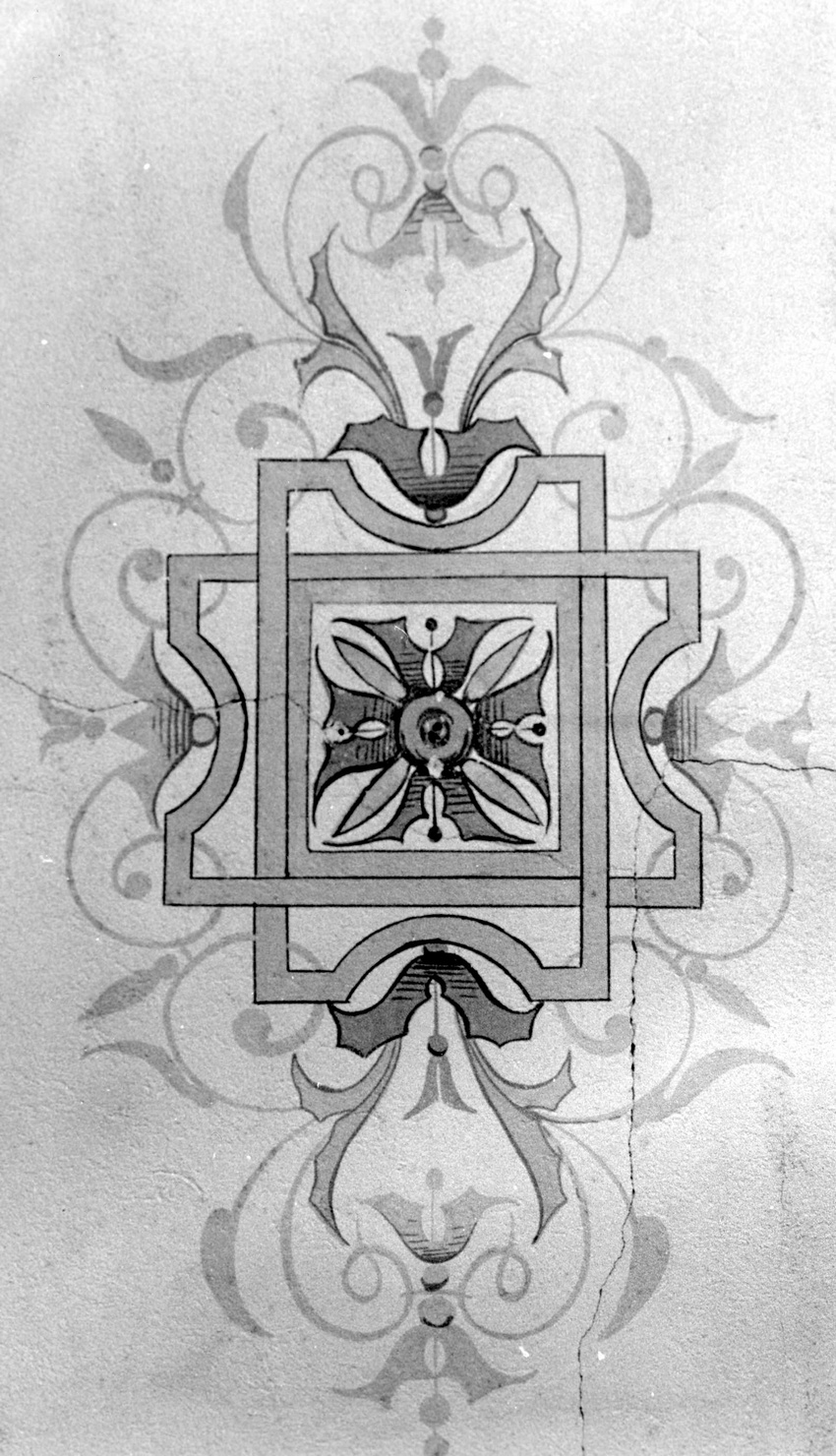 motivi decorativi geometrici e vegetali (decorazione pittorica) - ambito ligure (sec. XIX)
