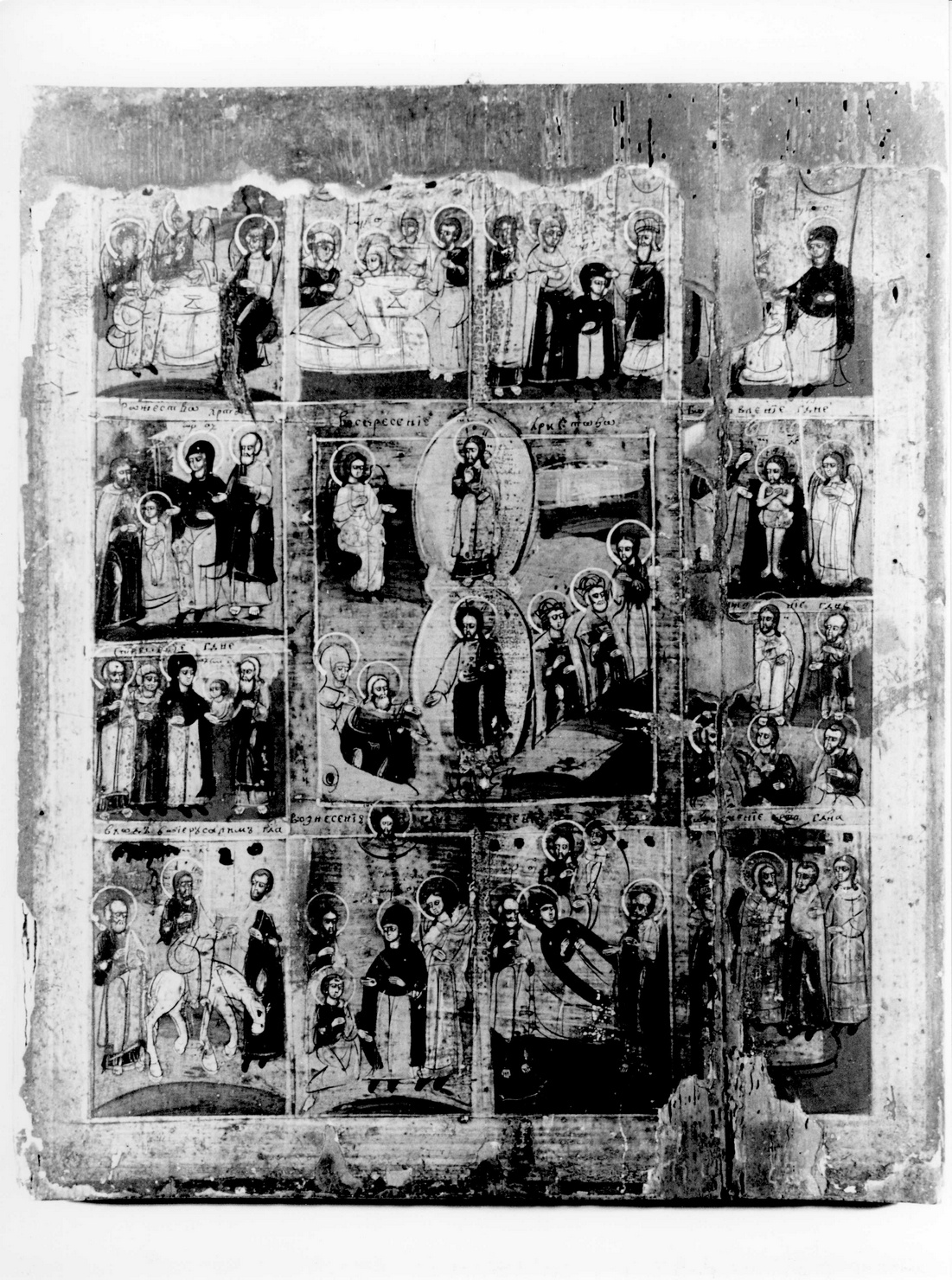 storie della vita di Maria Vergine e di Cristo (dipinto, opera isolata) - bottega russa (sec. XIX)