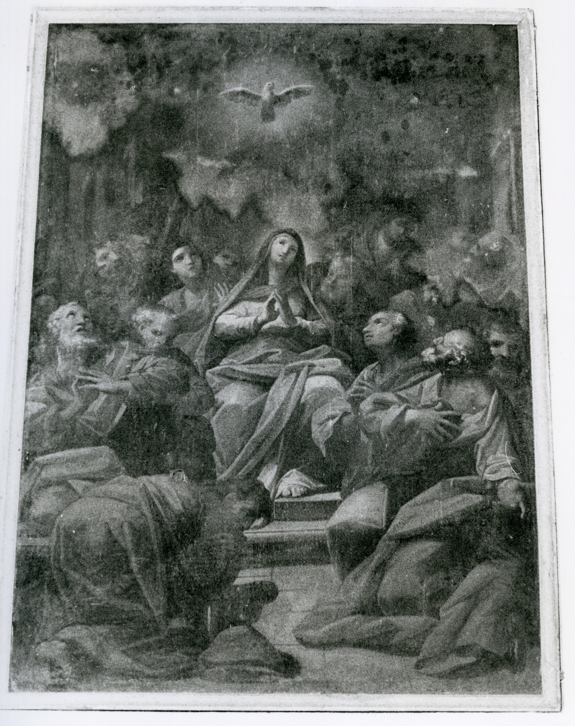 LA PENTECOSTE, Pentecoste (dipinto, opera isolata) di Carrega Tommaso (attribuito) (fine/inizio secc. XVIII/ XIX)