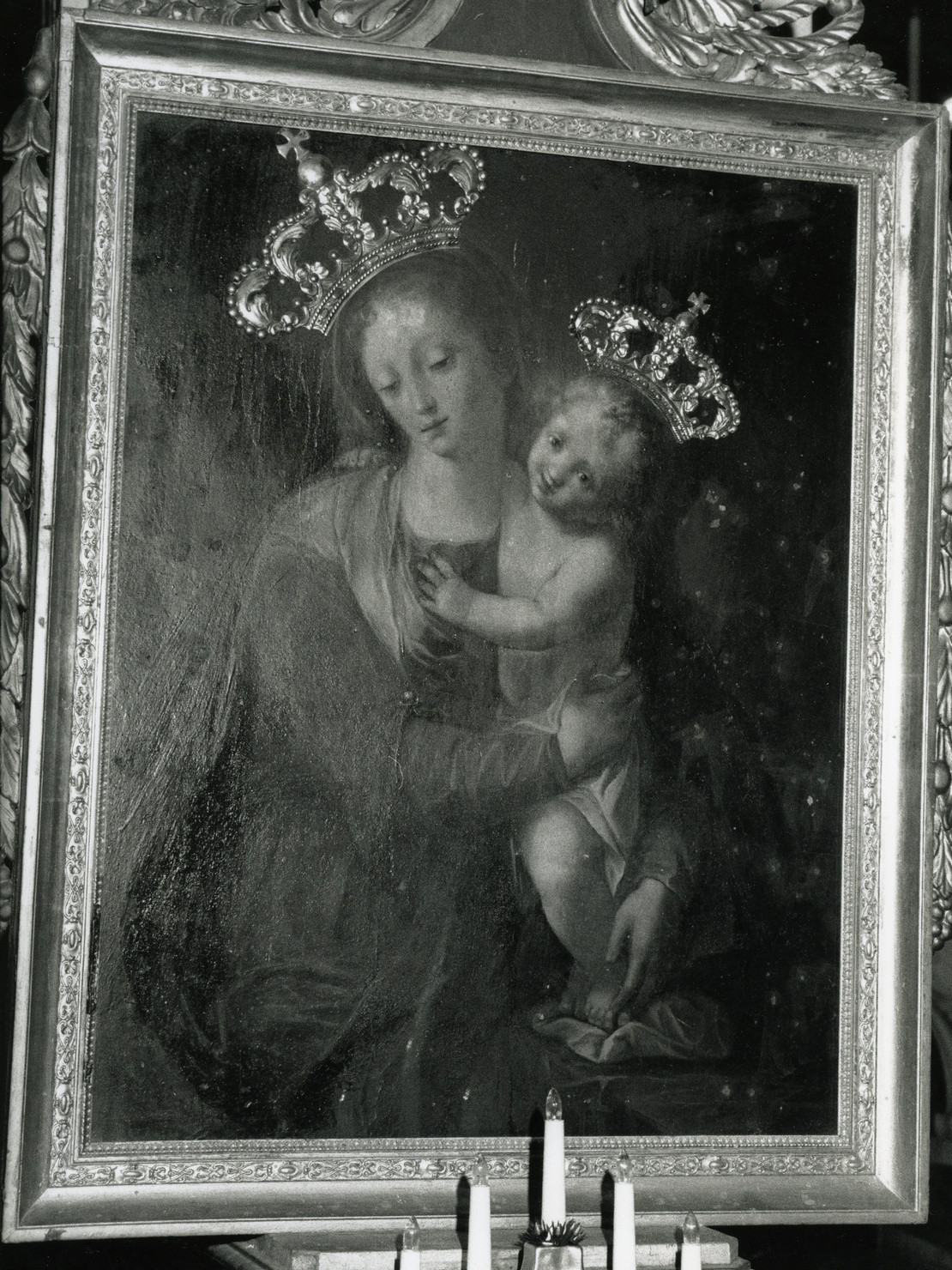 MADONNA DELLA PROVVIDENZA, Madonna con Bambino (dipinto, opera isolata) di David Giovanni (cerchia) (fine sec. XVIII)