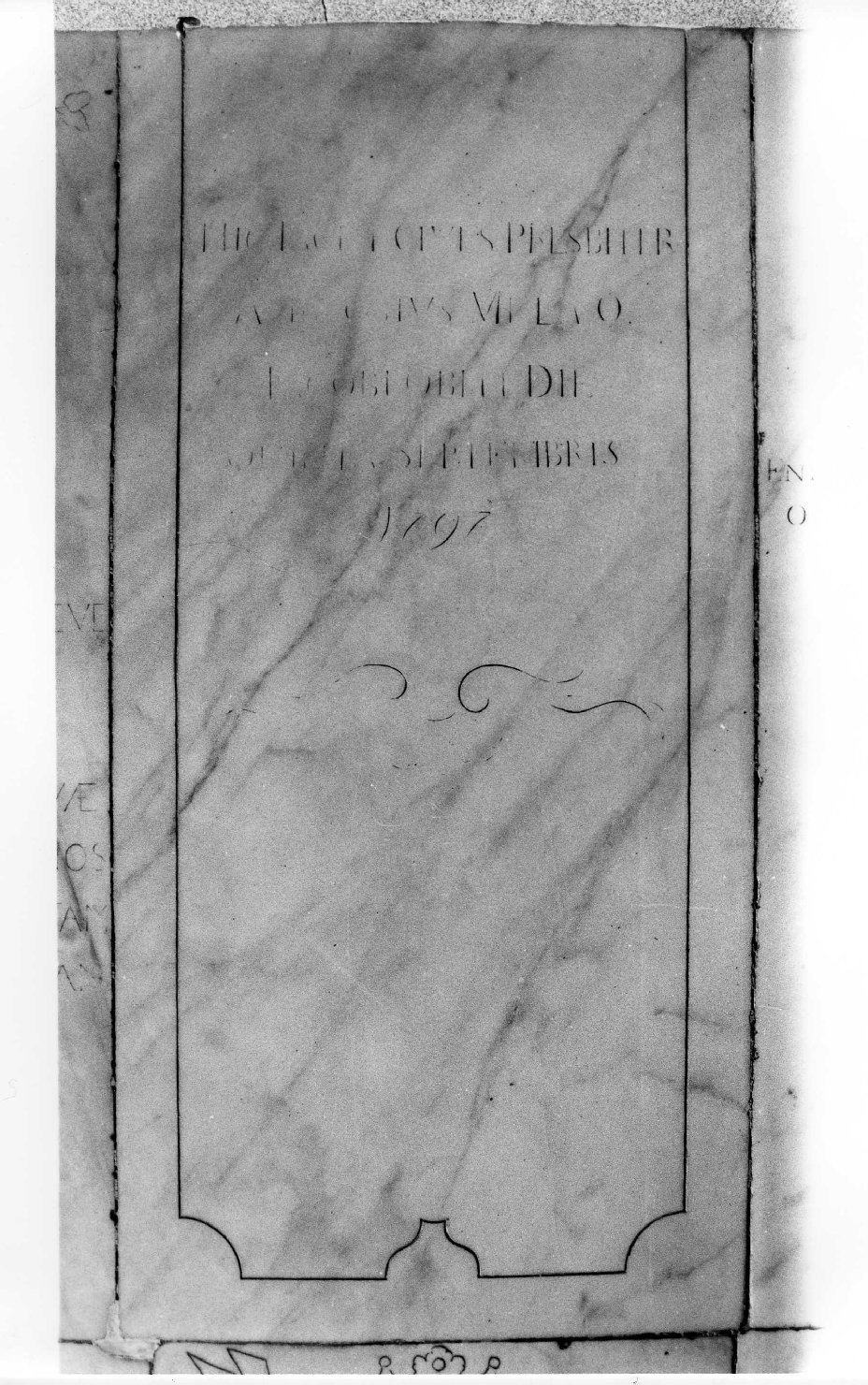 lapide tombale - ambito ligure (fine sec. XVIII)