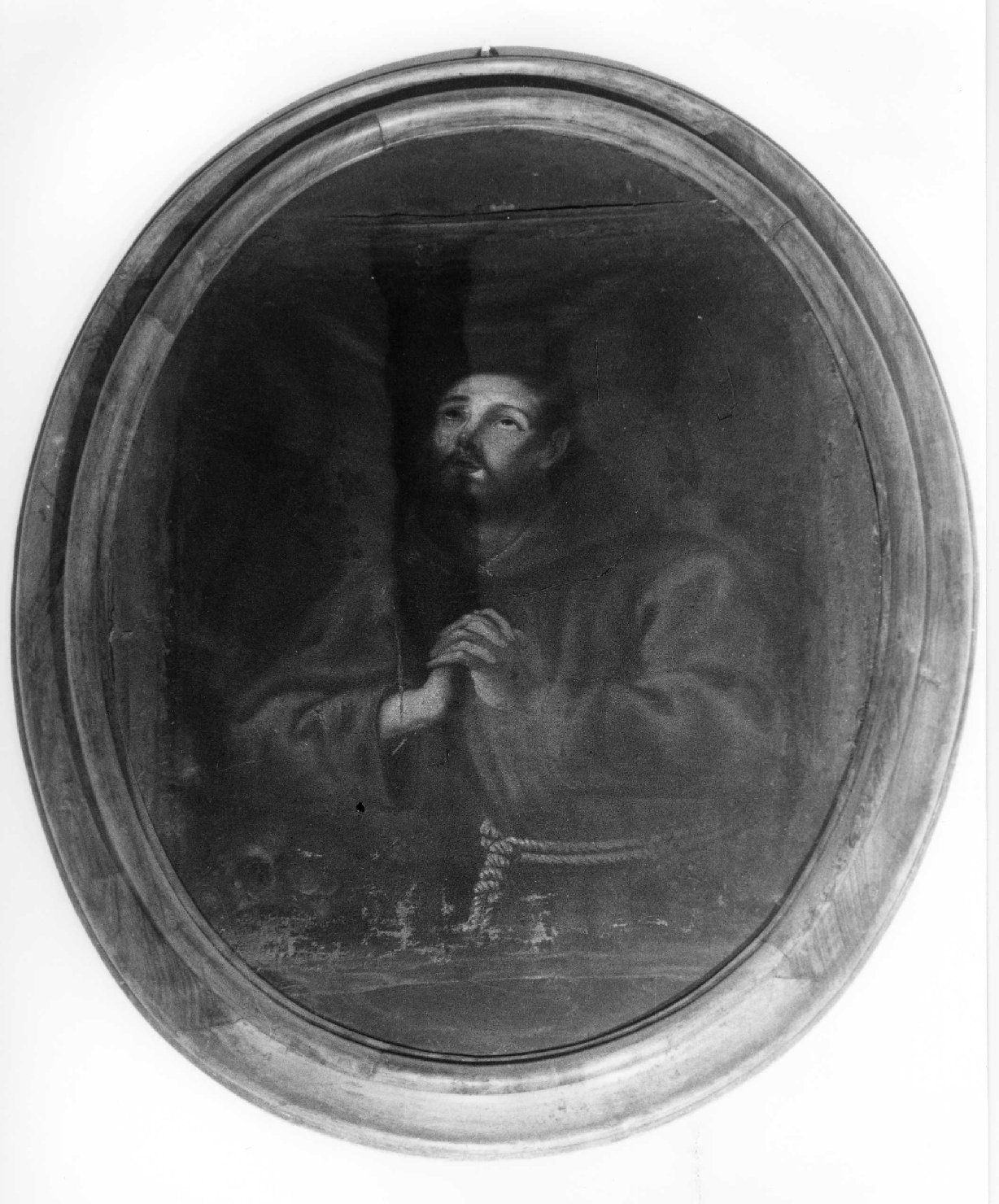 San Francesco di Assisis in preghiera (dipinto, opera isolata) - ambito ligure (prima metà sec. XVIII)