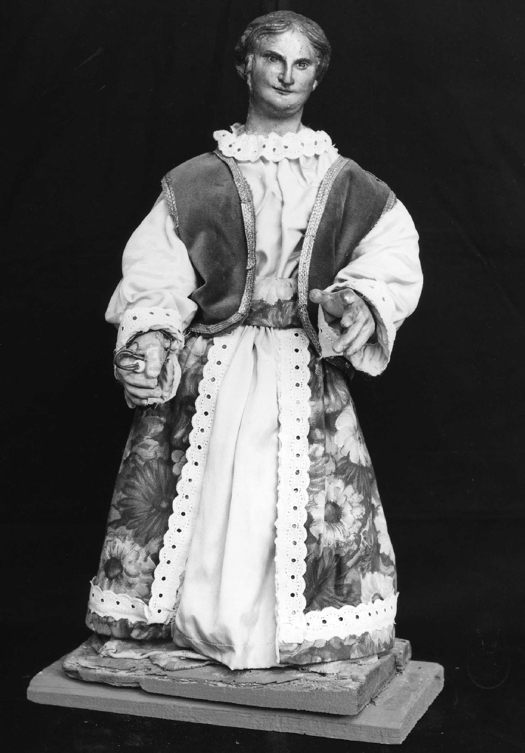 contadina (statuetta di presepio, elemento d'insieme) - ambito ligure (prima metà sec. XIX)