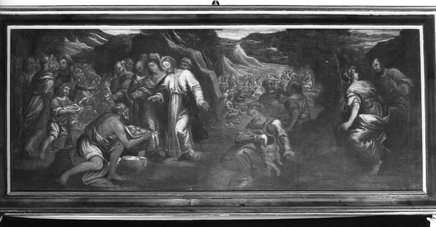 molteplicazione dei pani e dei pesci (dipinto) - ambito ligure (seconda metà sec. XVII)