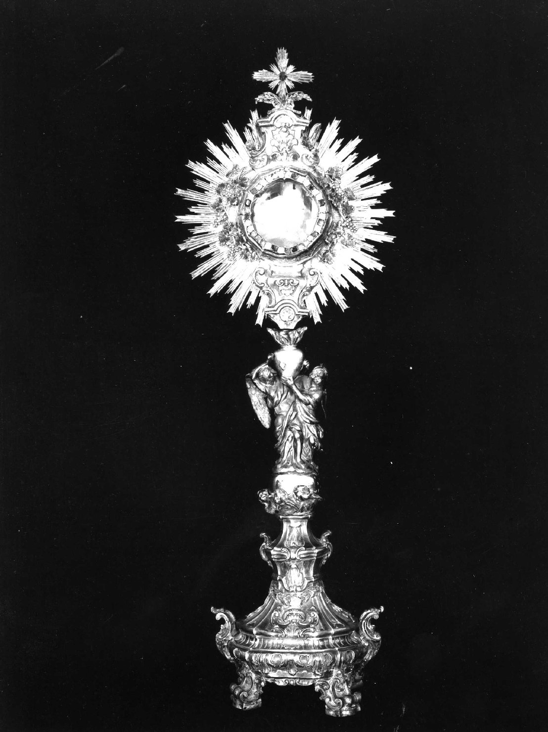 ostensorio - a raggiera - produzione italiana (seconda metà sec. XVIII)