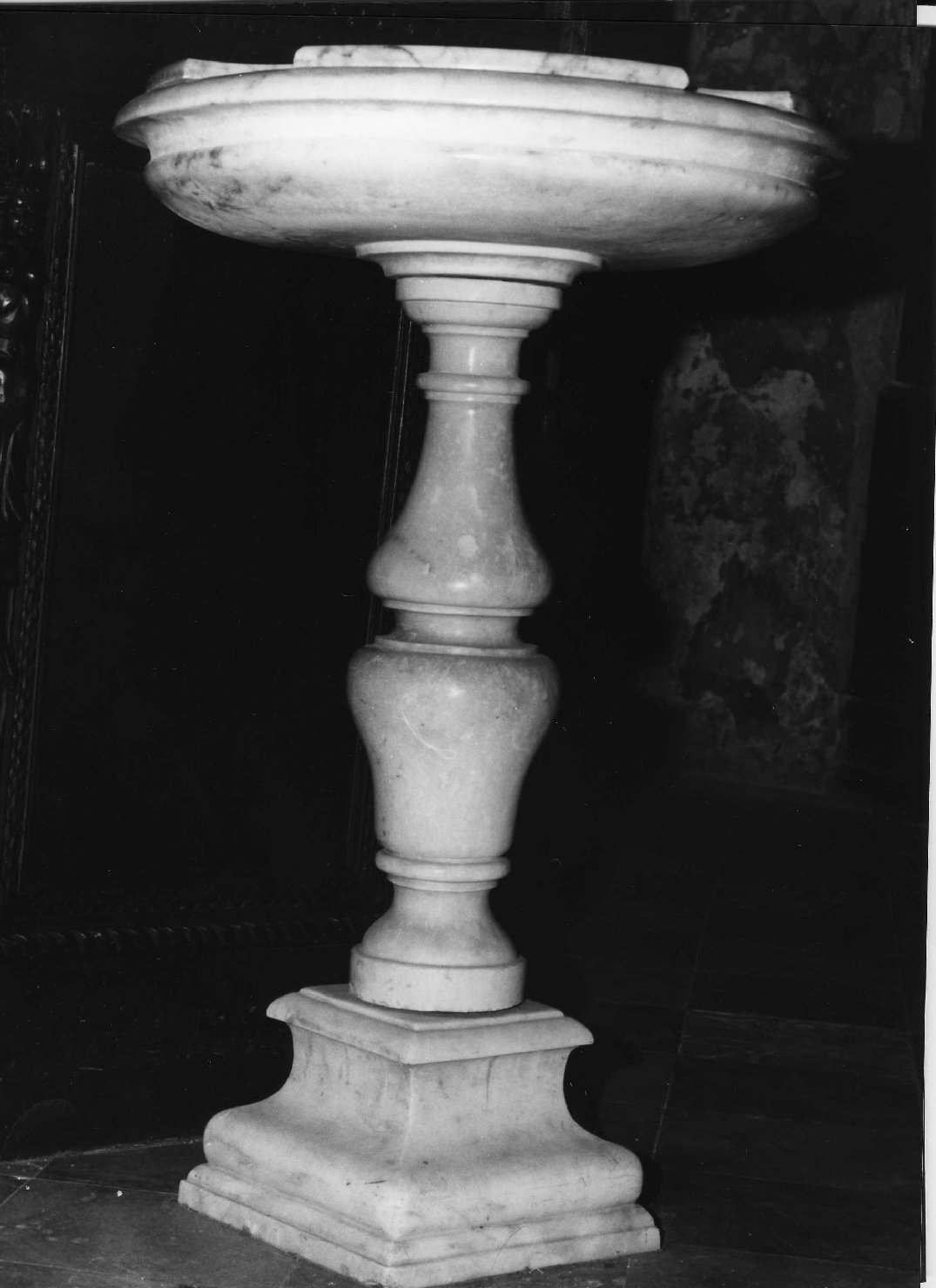 acquasantiera - a fusto, opera isolata - ambito ligure, ambito ligure (fine sec. XIX)