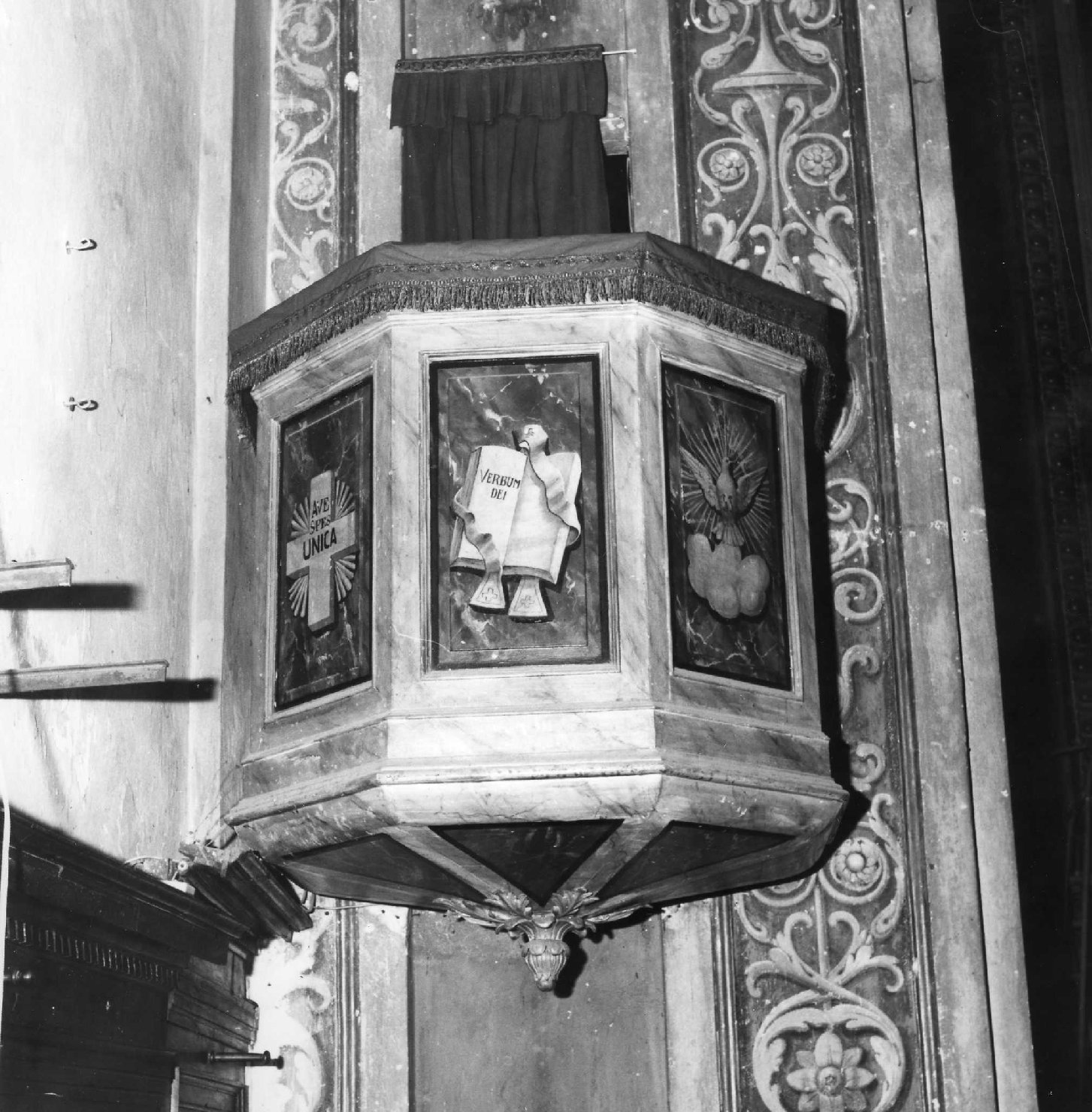 pulpito, elemento d'insieme - ambito ligure (fine sec. XIX)