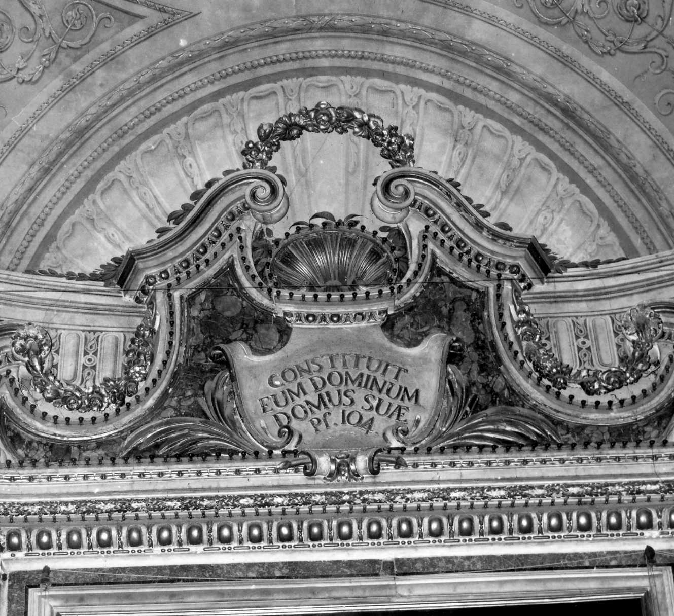 iscrizione dipinta (decorazione plastica, opera isolata) - ambito ligure (prima metà sec. XVIII)