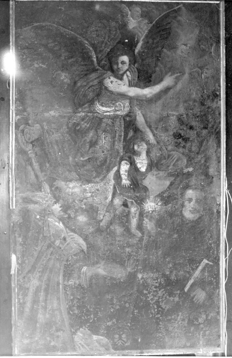 San Nicola e San Francesco da Paola/ angelo e fanciullo (pala d'altare, opera isolata) - ambito ligure (prima metà sec. XVIII)