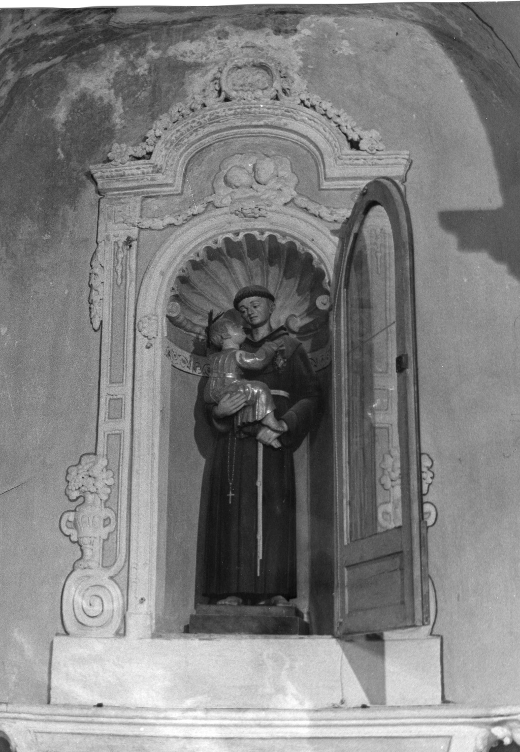 SANT'ANTONIO DA PADOVA, Sant'Antonio da Padova con il bambino (scultura, opera isolata) - ambito ligure (prima metà sec. XIX)