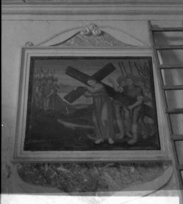 Cristo caricato della croce (dipinto, ciclo) - ambito ligure (metà sec. XIX)