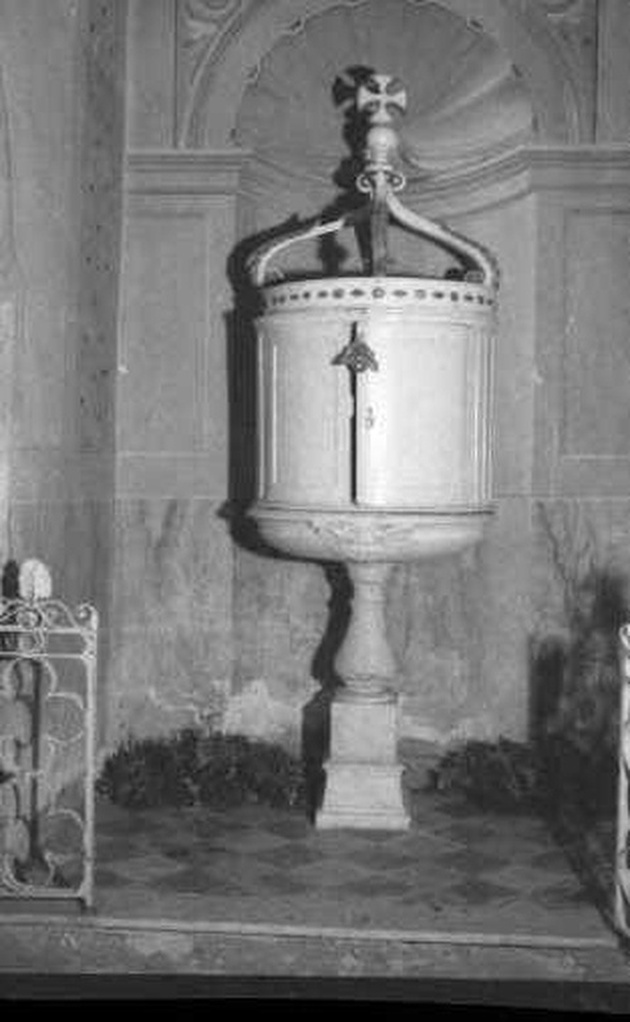 fonte battesimale, opera isolata - ambito ligure (secc. XVII/ XVIII, sec. XIX)