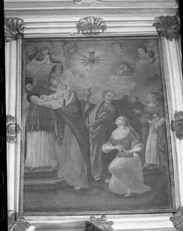 presentazione di Gesù al tempio (dipinto, opera isolata) - ambito ligure (seconda metà sec. XVII)