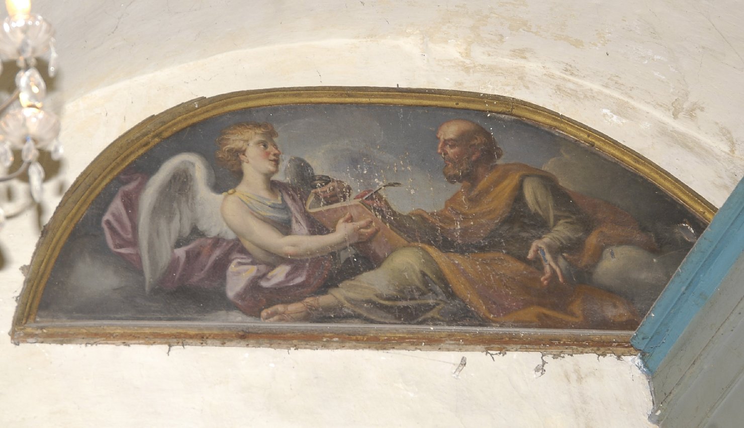 San Matteo Evangelista (dipinto, opera isolata) di Badaracco Gio Raffaele (sec. XVIII)