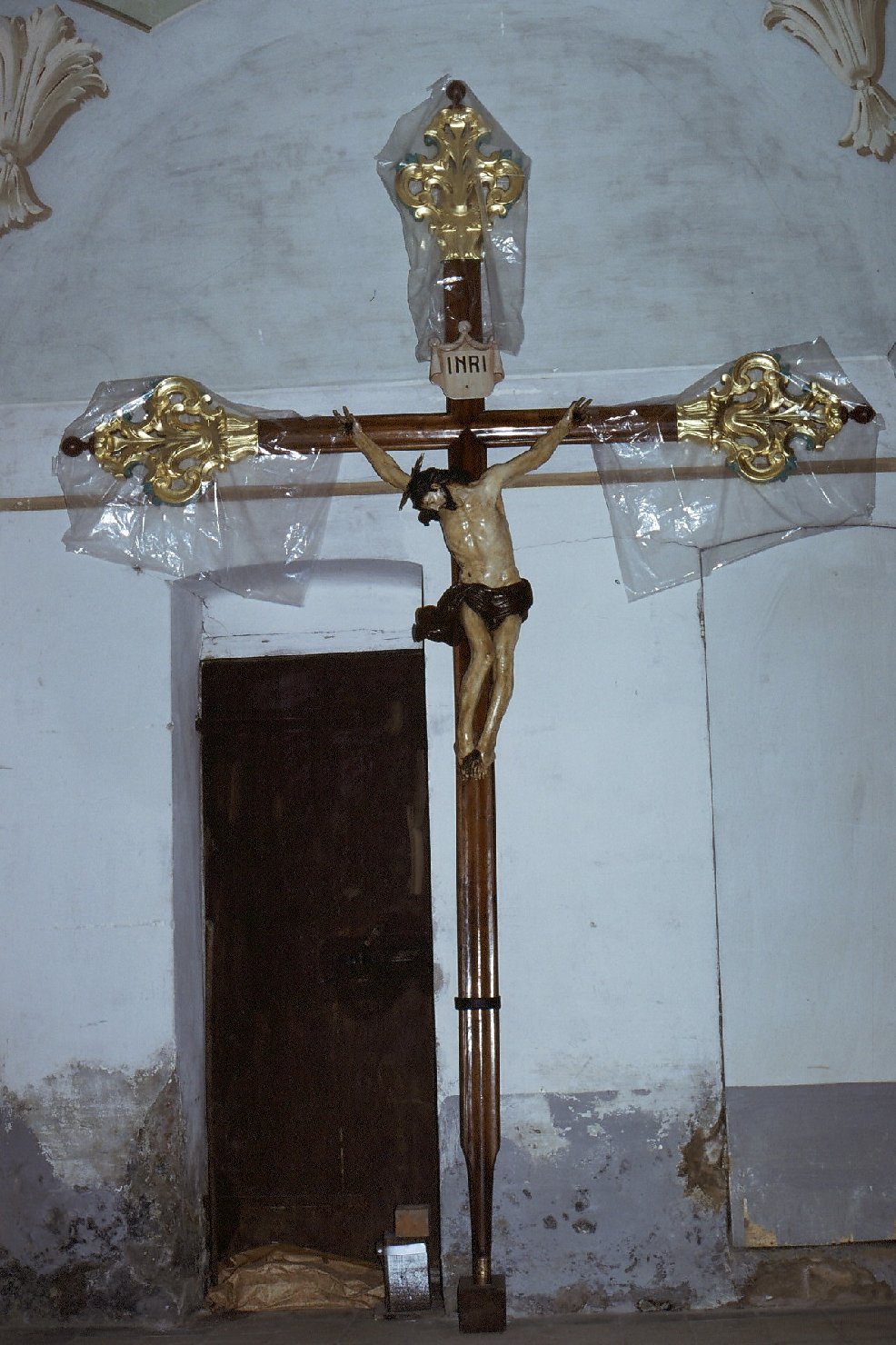 Cristo Crocifisso (croce processionale, opera isolata) - bottega ligure (metà sec. XVIII)