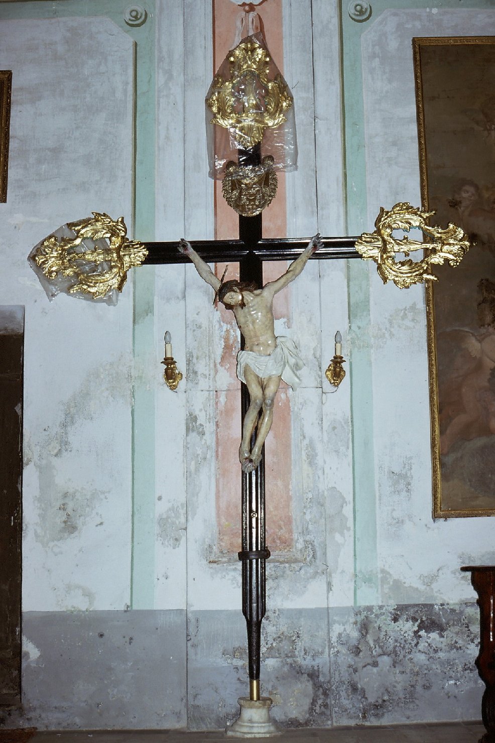 Crocifissione di Cristo (croce processionale, opera isolata) - ambito ligure (metà sec. XVIII)