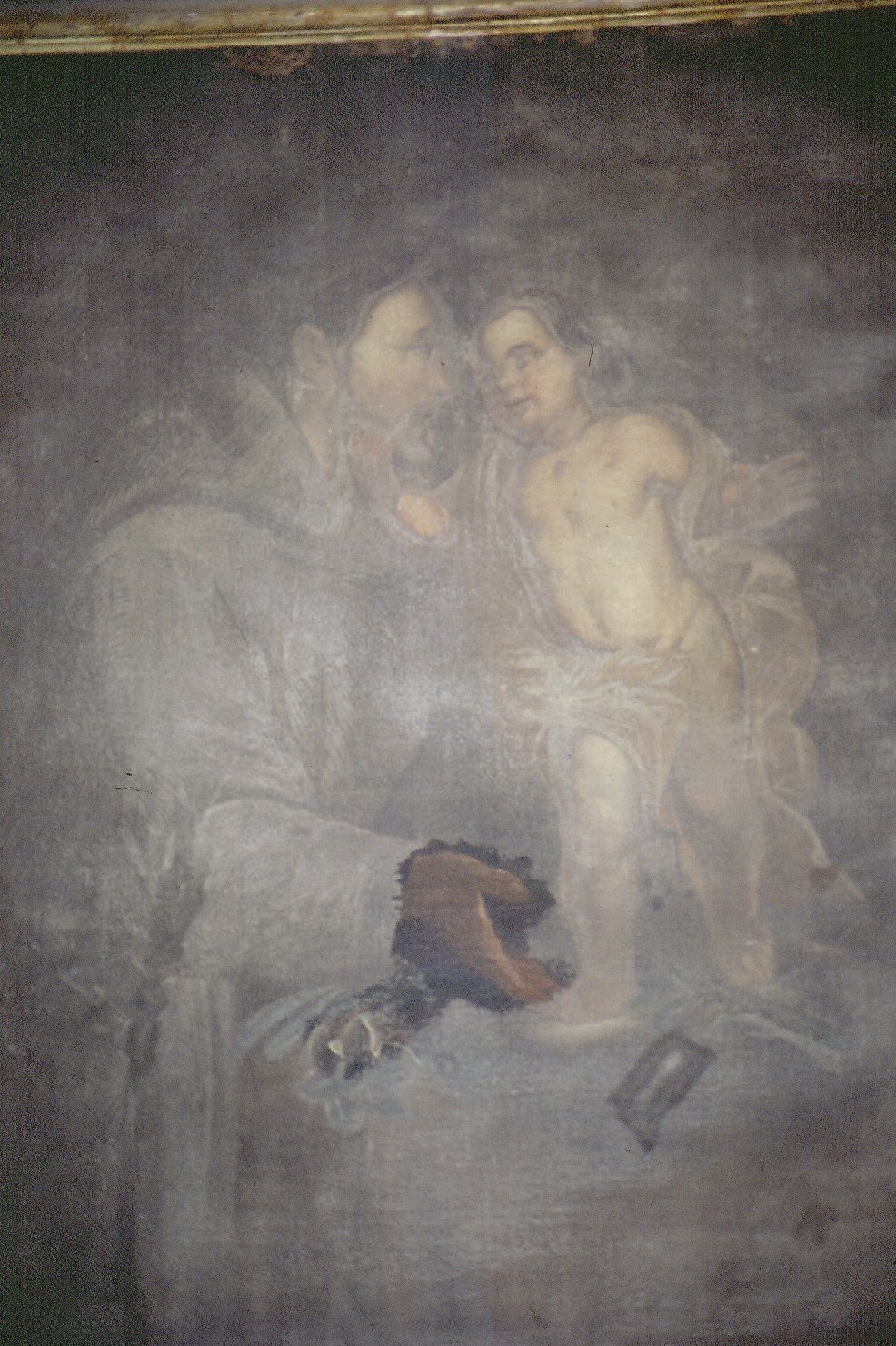 San Francesco e Gesù Bambino (dipinto, opera isolata) - ambito ligure (prima metà sec. XVIII)