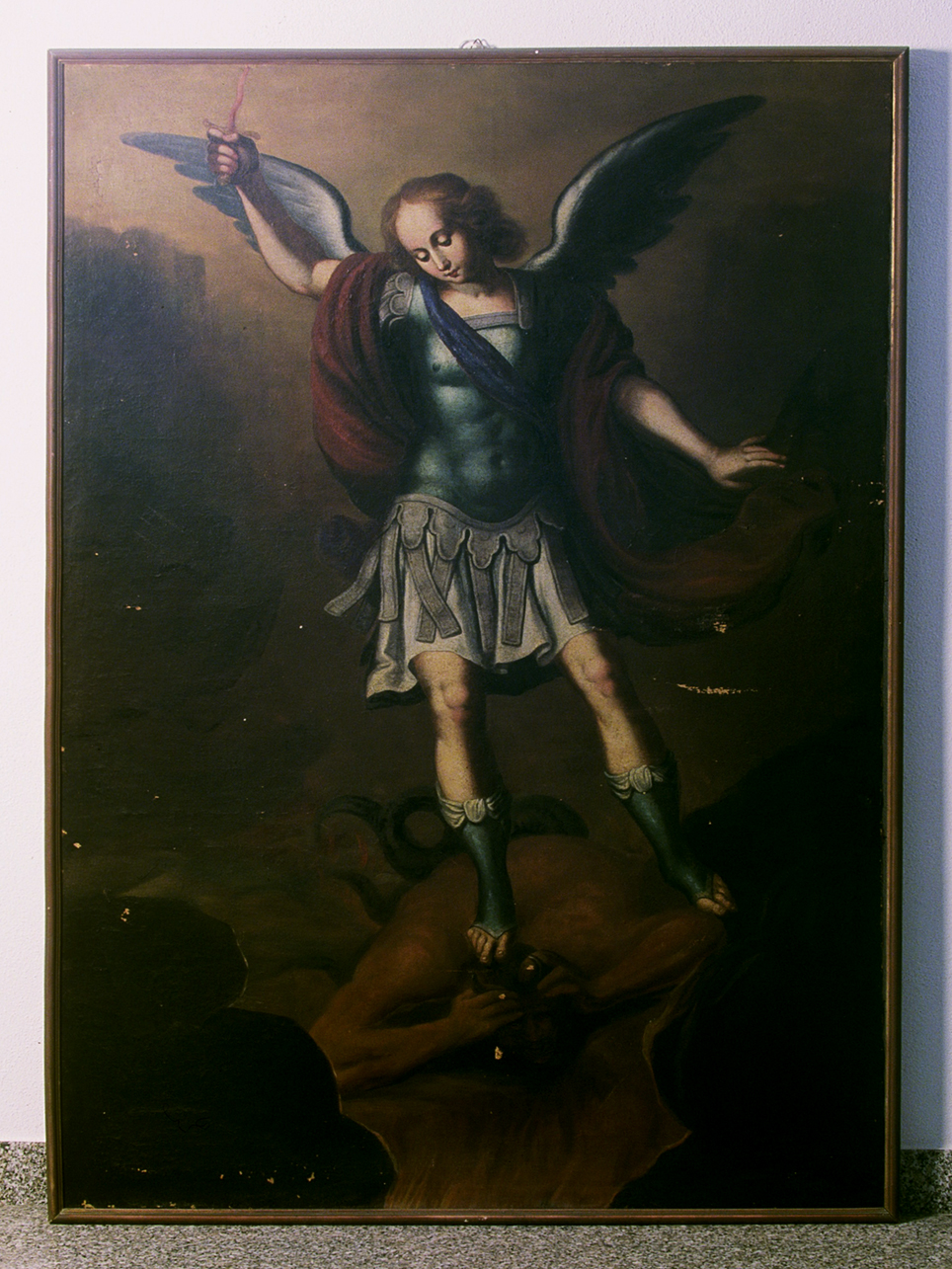 San michele arcangelo (dipinto, opera isolata) - ambito ligure (sec. XVIII)