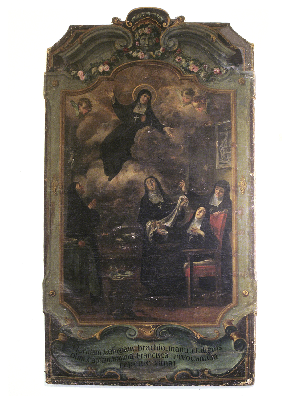 Miracolo di Santa Giovanna Francesca da Chantal (dipinto, opera isolata) - ambito ligure (sec. XVIII)