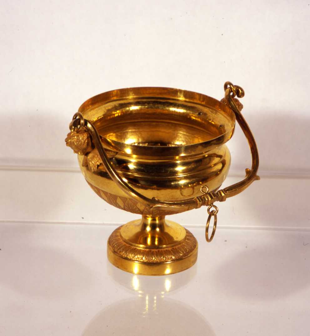 secchiello per l'acqua benedetta, elemento d'insieme - bottega ligure (inizio sec. XIX)